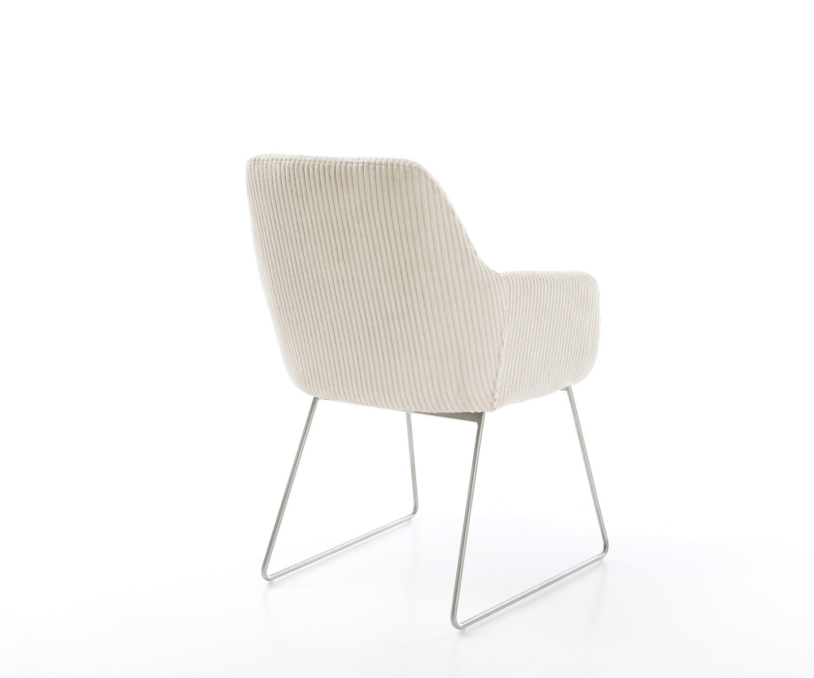 Esszimmerstuhl Pejo-Flex Cord Beige Kufengestell Edelstahl Taschenfederkern 4
