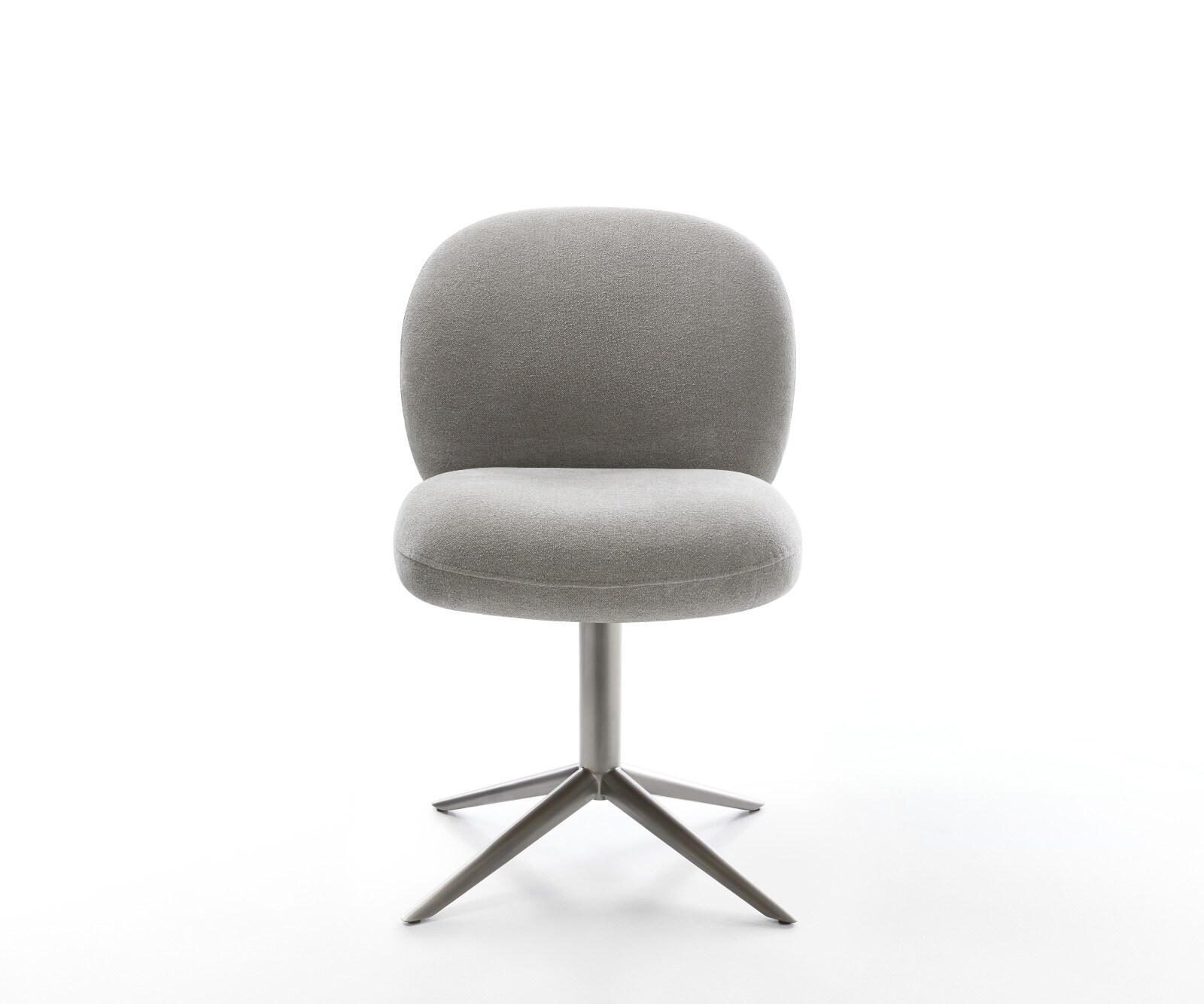 Drehstuhl Nube-Flex Strukturstoff Soft Grau Fußkreuz Graphit 360° drehbar Wippfunktion Taschenfederkern 2