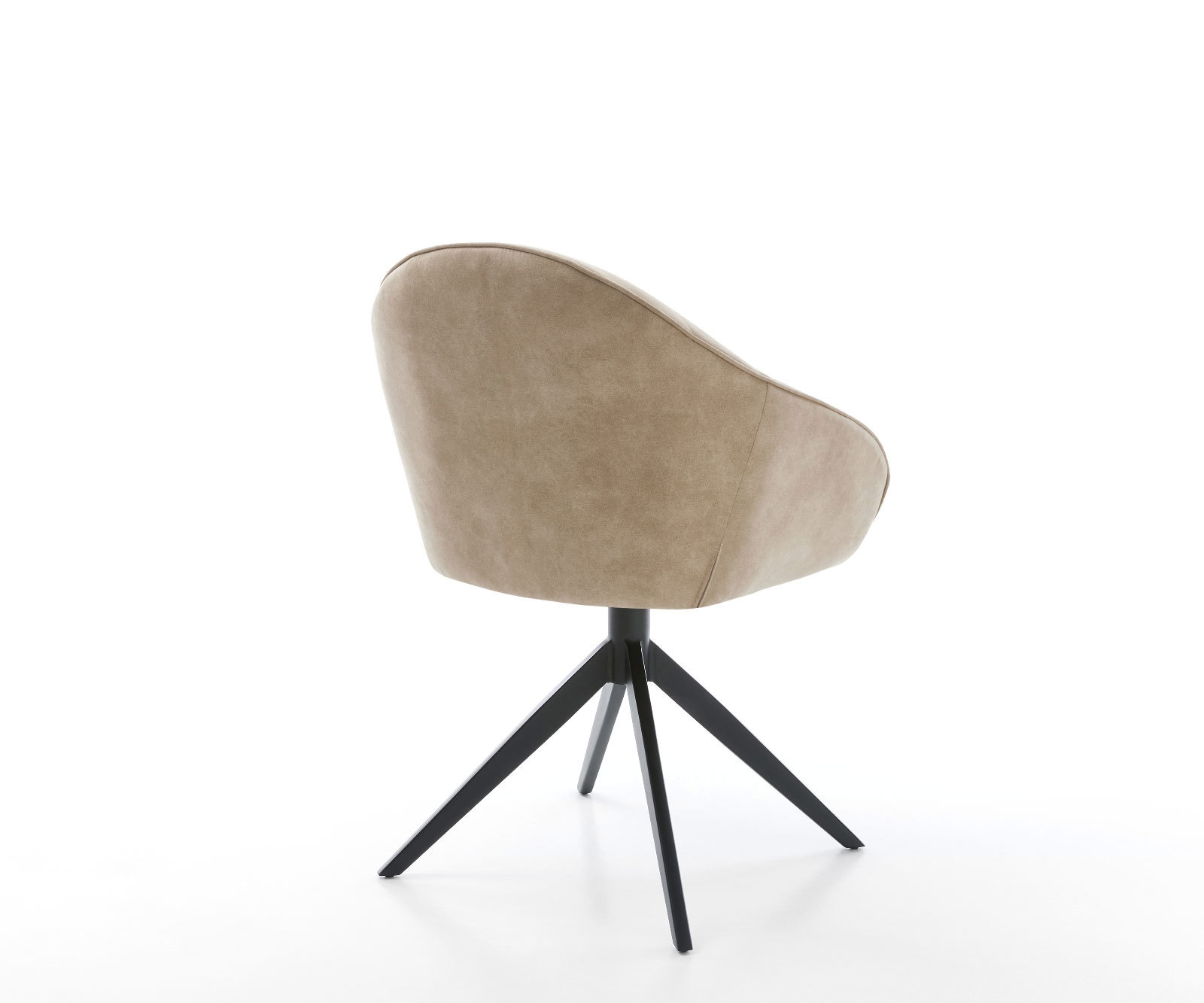 Drehstuhl Gaio-Flex Mikrofaser Beige Vintage Kreuzgestell breit Schwarz 360° drehbar Wippfunktion 4 Drehstuhl Gaio-Flex Mikrofaser Beige Vintage Kreuzgestell breit Schwarz 360° drehbar Wippfunktion 4