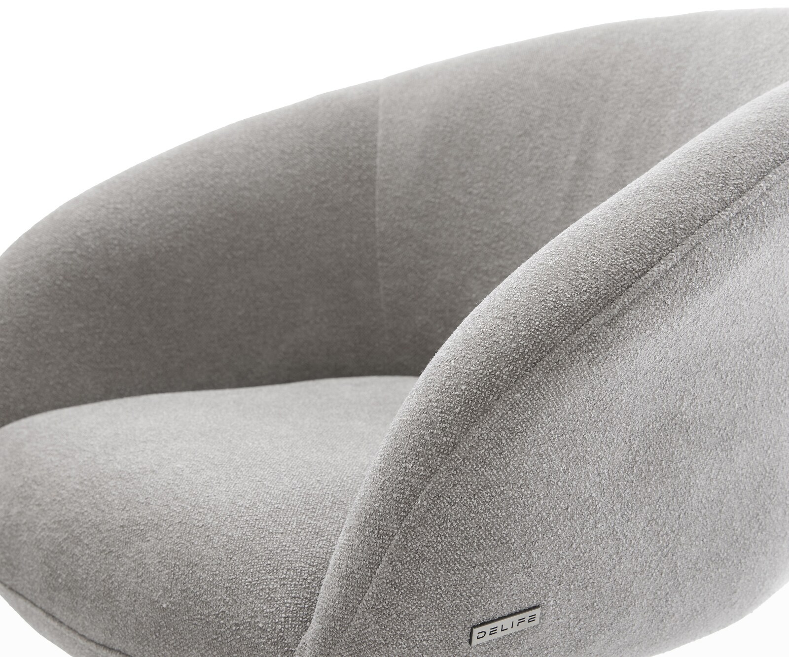 Freischwinger Vinka-Flex mit Armlehnen Strukturstoff Soft Grau Freischwinger flach Edelstahl Taschenfederkern 3