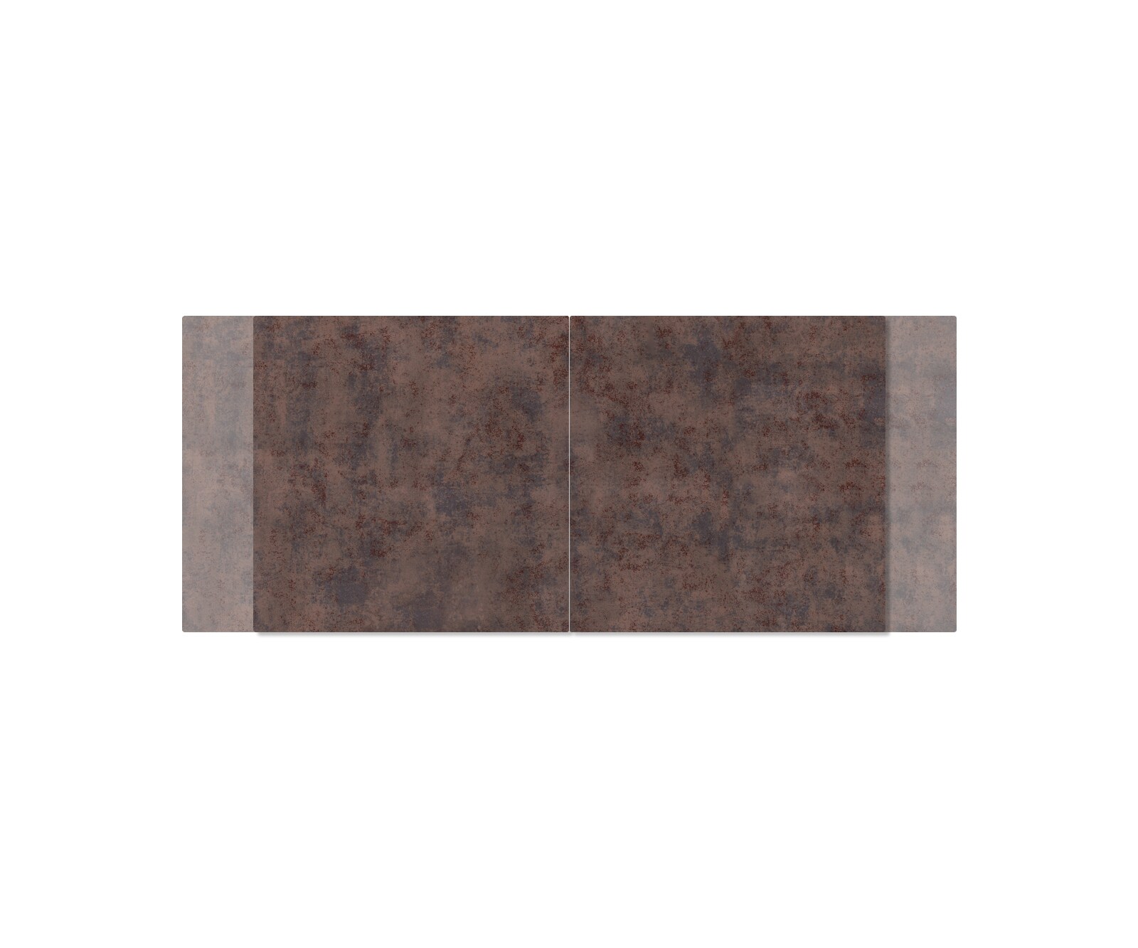 Esstisch Edge 180/220x90cm Glas Antique-braun Kreuzgestell Rechteck Schwarz Ausziehbar 3