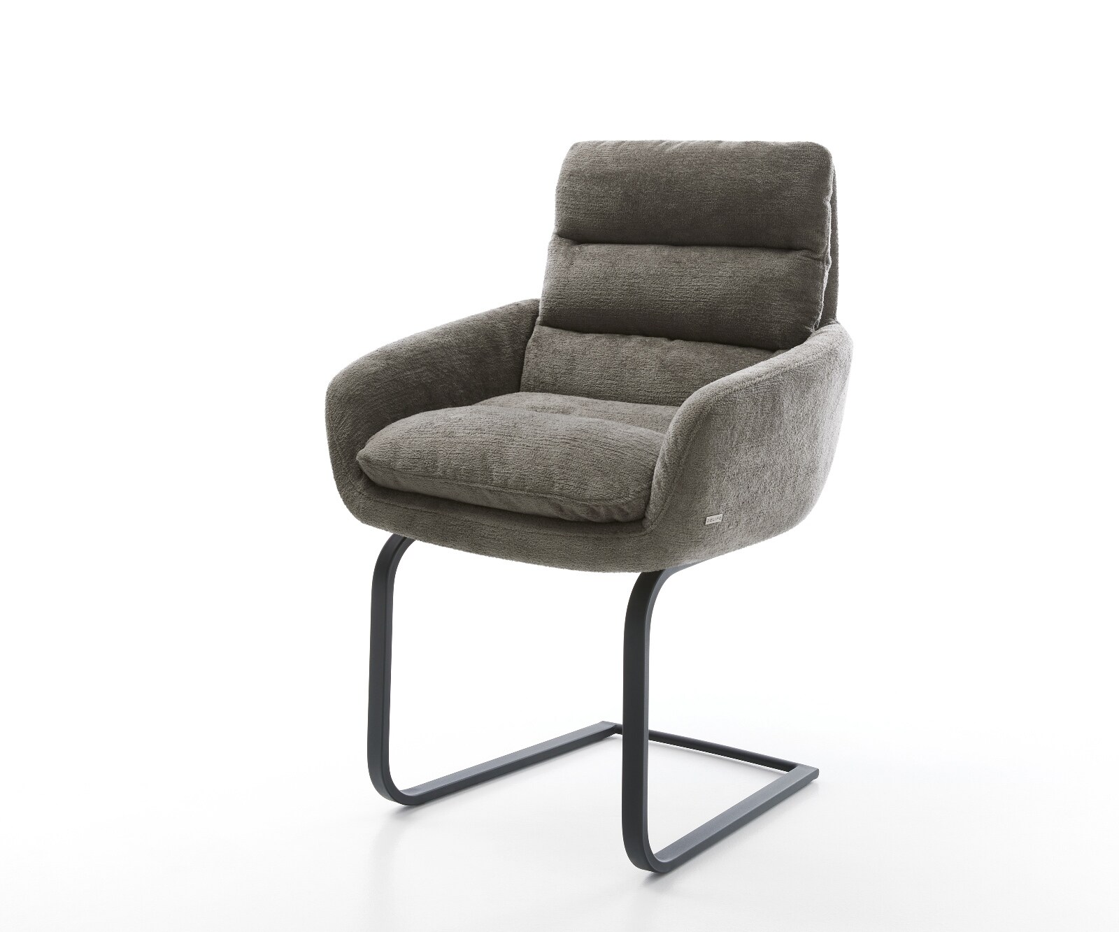 Freischwinger Abelia-Flex mit Armlehnen Bouclé Soft Schlamm Freischwinger f günstig online kaufen