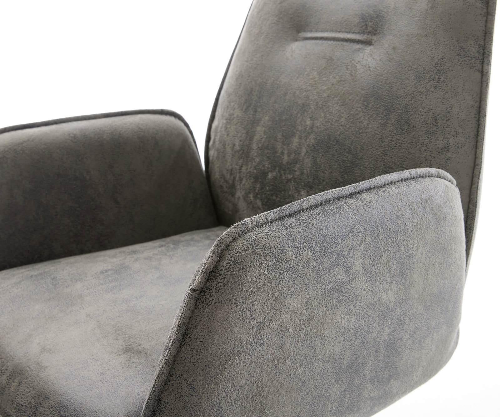 Freischwinger Zoa-Flex Mikrofaser Grau Antik Freischwinger flach Graphit Taschenfederkern 3