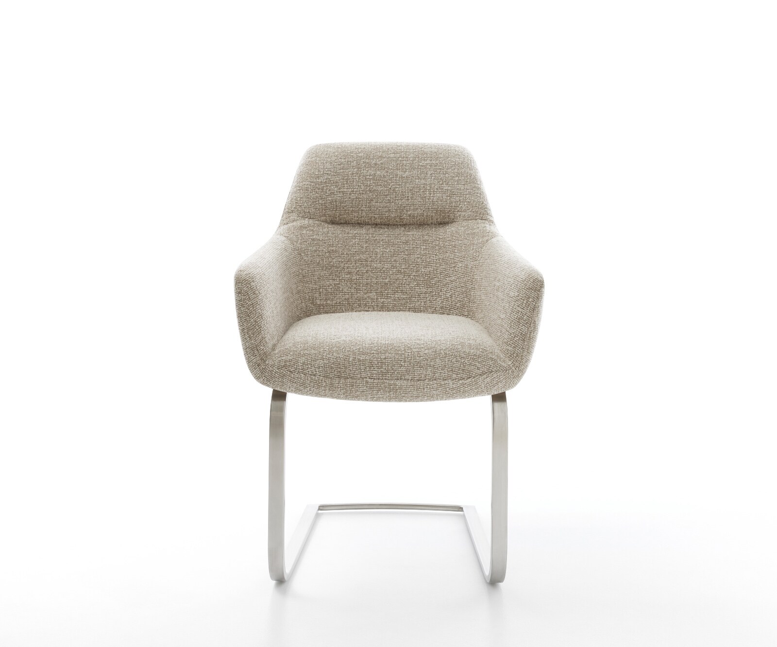 Freischwinger Pejo-Flex Webstoff Soft Beige Freischwinger flach Edelstahl Taschenfederkern 2