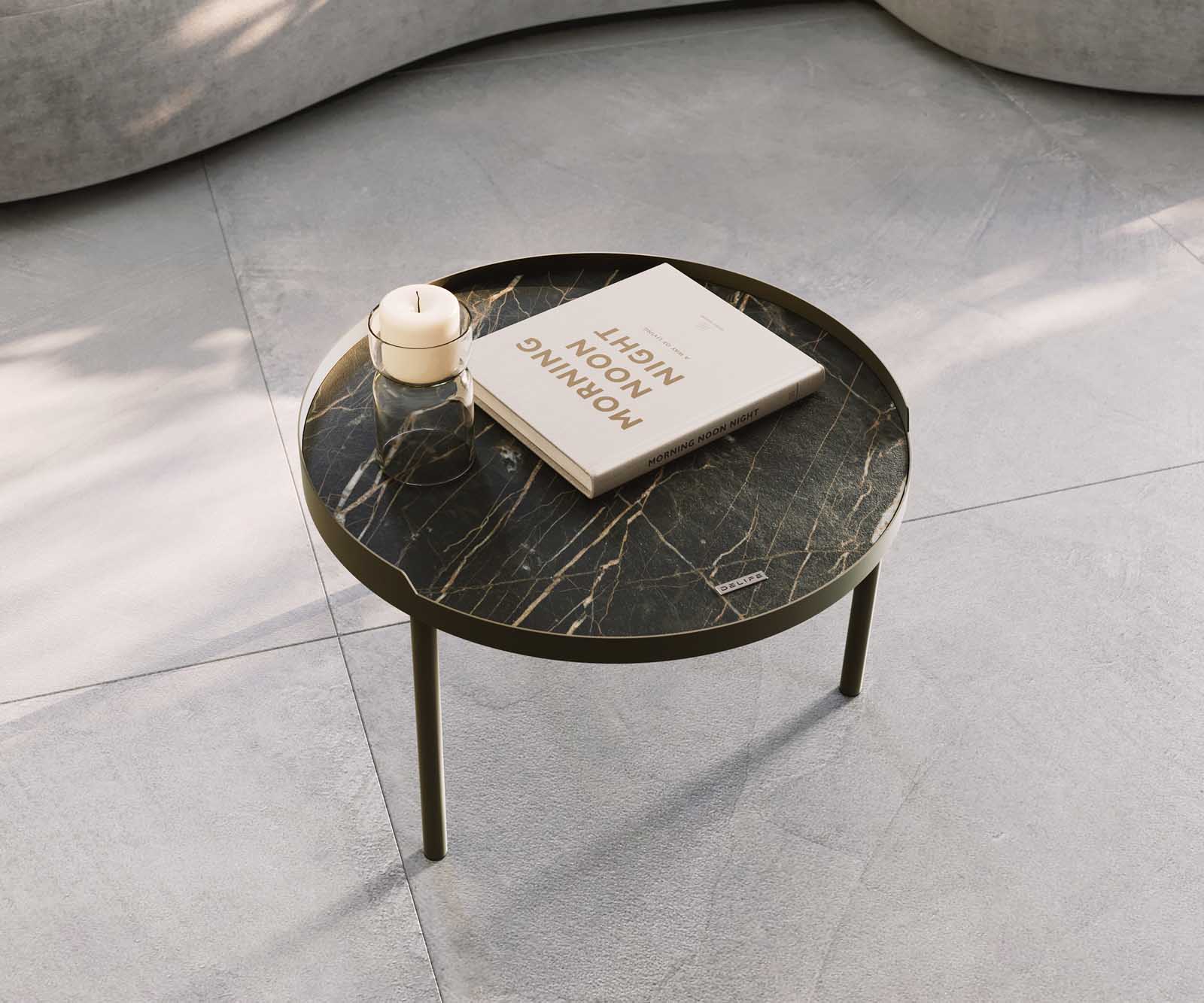 Couchtisch Torell 50x50 cm  Keramik Laminam®Noir Desir Braun Metallrahmen Effektfinish Titan 5 Couchtisch Torell 50x50 cm  Keramik Laminam®Noir Desir Braun Metallrahmen Effektfinish Titan 5