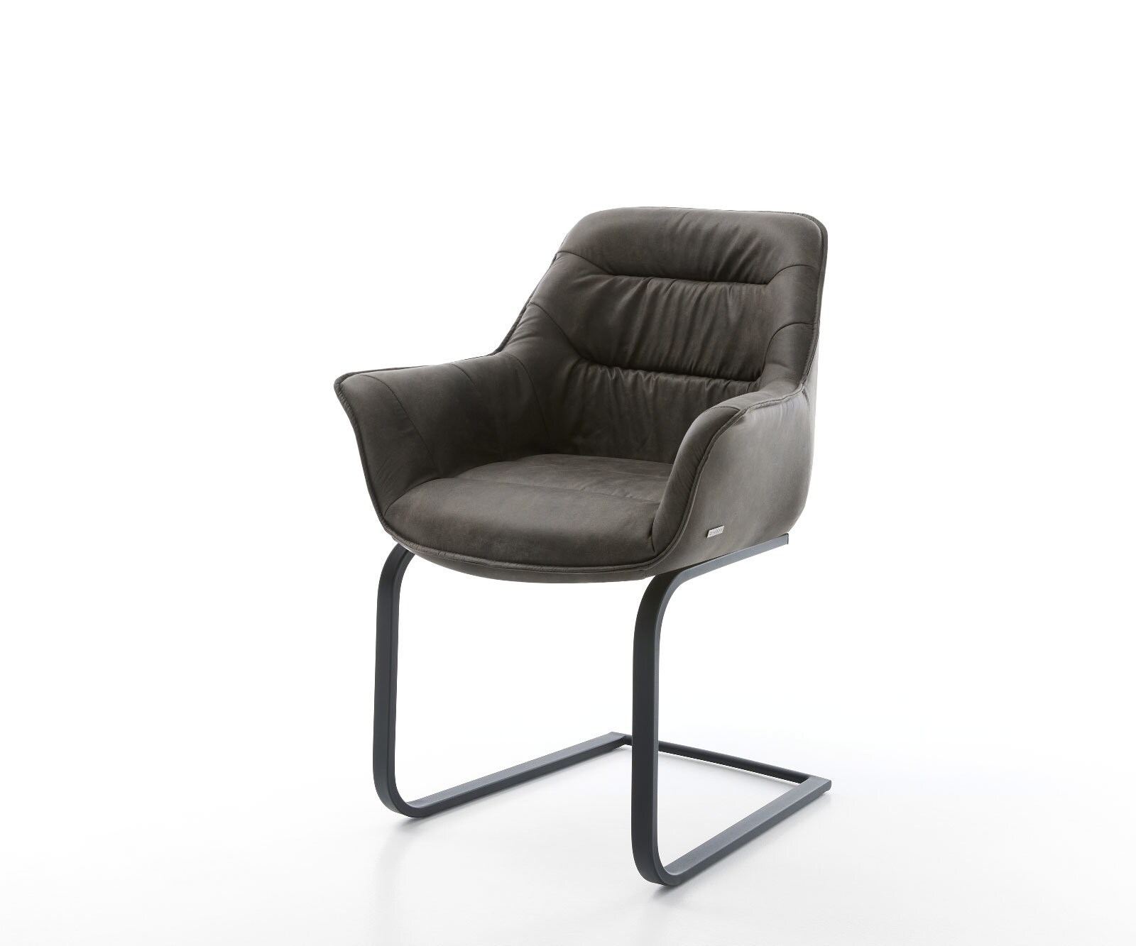 Freischwinger Kaira-Flex Mikrofaser Anthrazit Vintage Freischwinger flach S günstig online kaufen