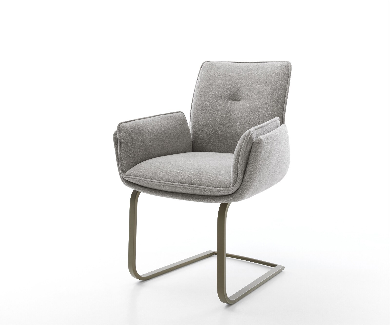 Freischwinger Nela-Flex Strukturstoff Soft Grau Freischwinger flach Effektfinish Titan