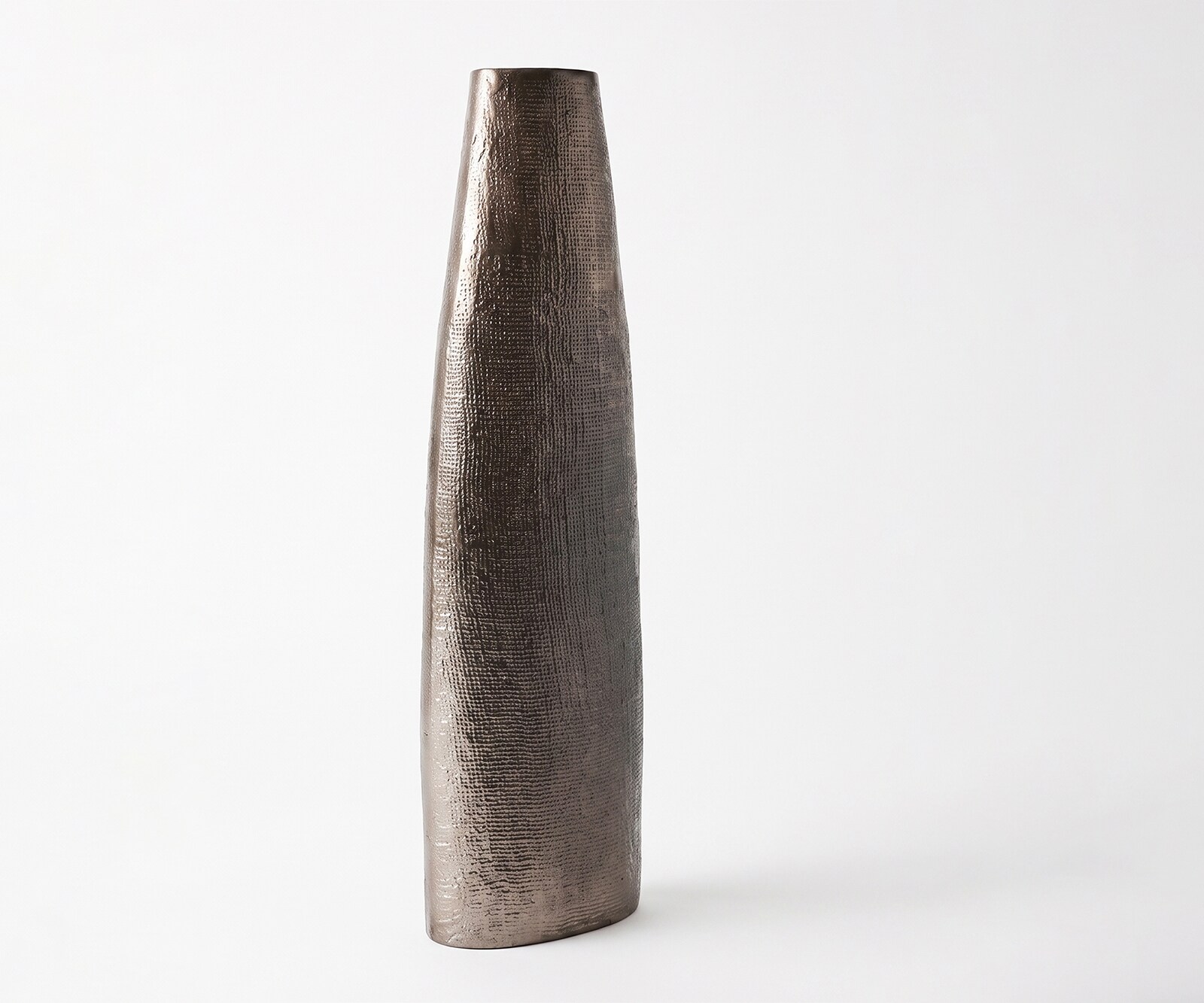 Vase Conico l20 x P11 x H69 cm Aluminium Mokka Bronze Moulé