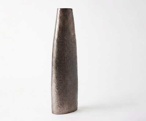 Vase Conico B20 x T11 x H69 cm Aluminium Mokka Bronze Gegossen