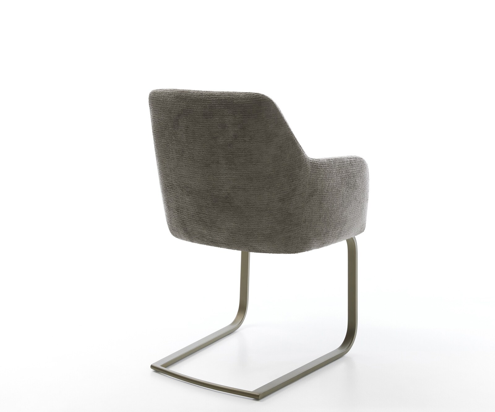 Freischwinger Greg-Flex Bouclé Soft Schlamm Freischwinger flach Effektfinish Titan Taschenfederkern 5