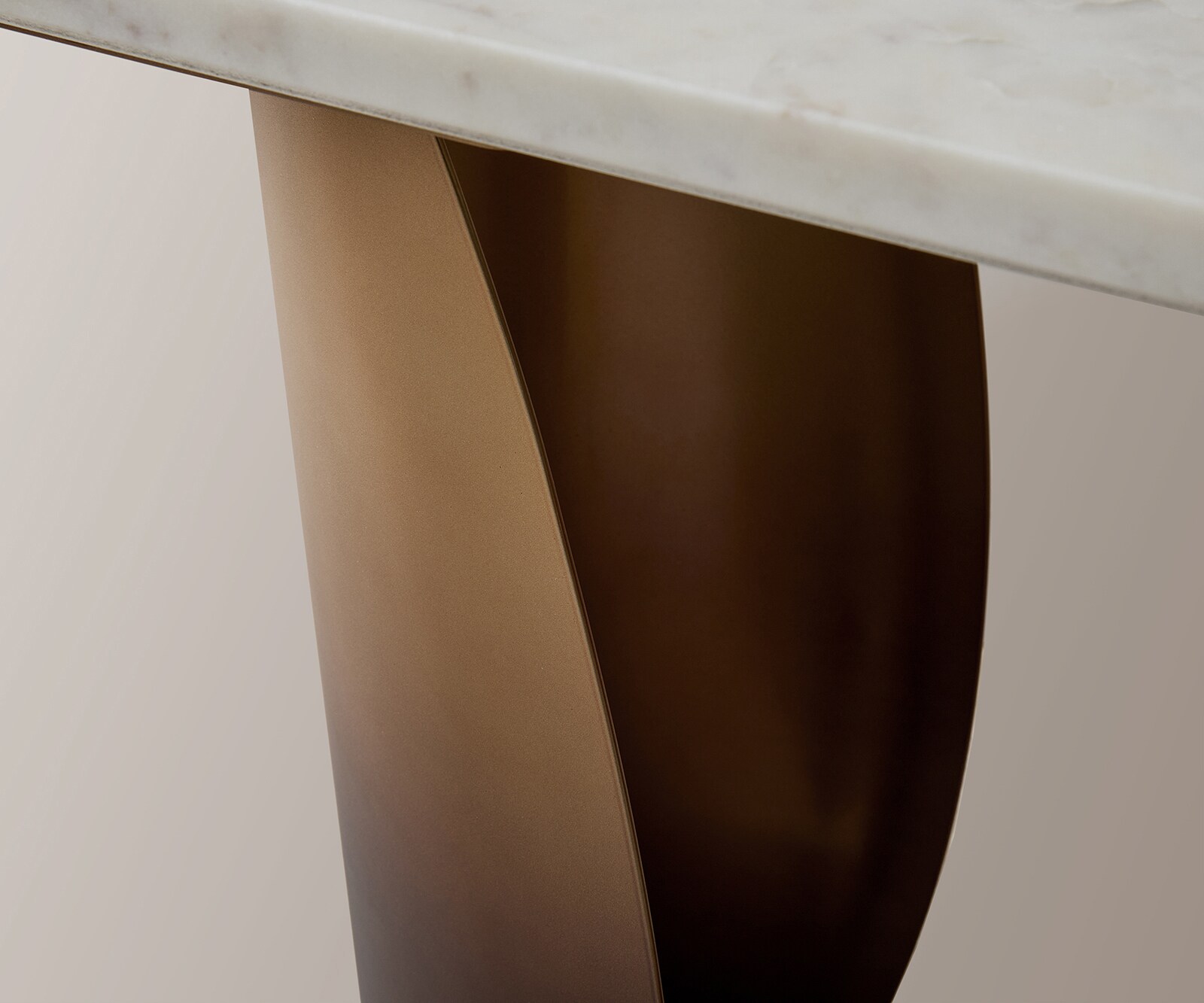 Konsolentisch Solena 135x40 cm Marmor Weiß Metall Gold Ombre 4