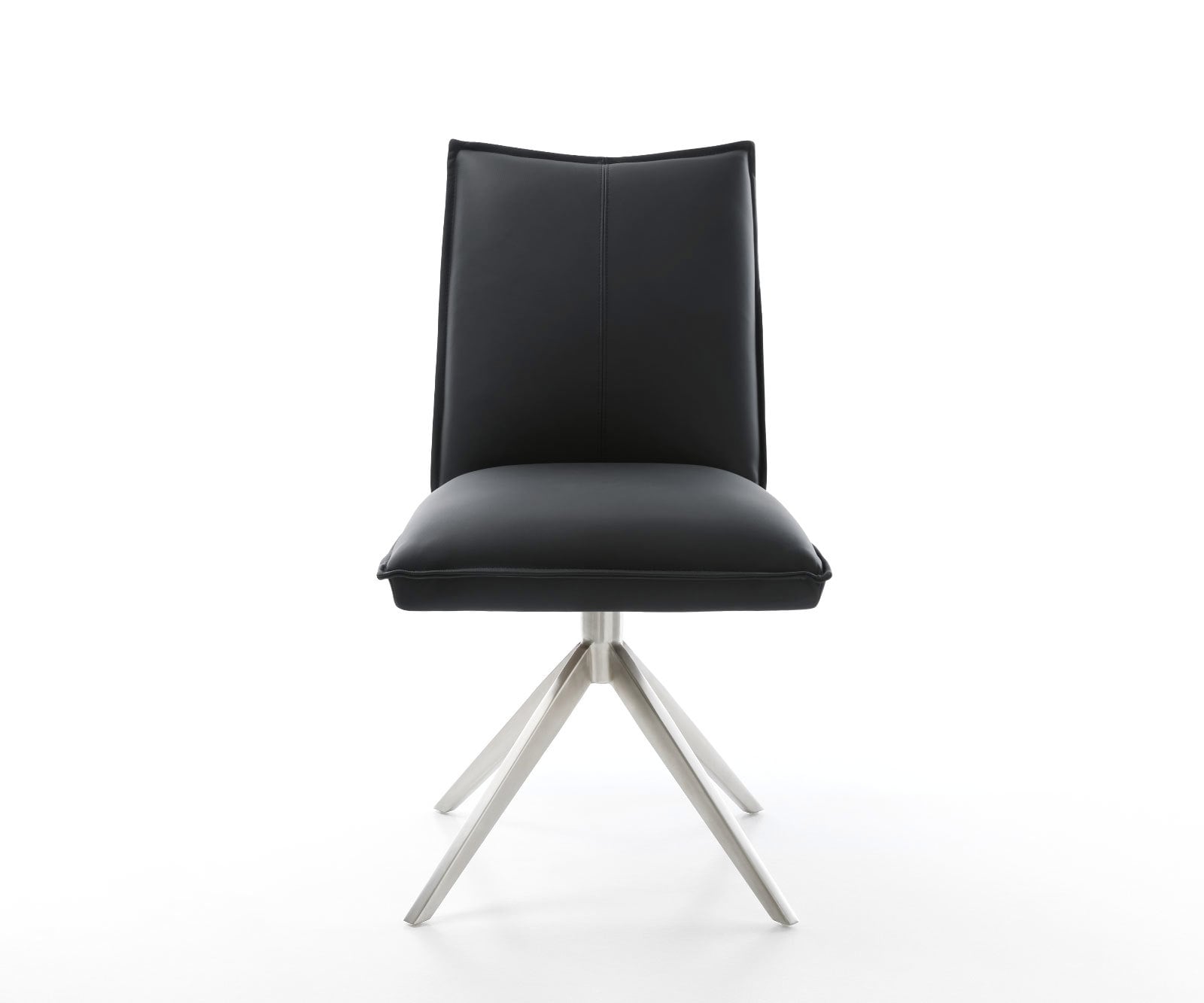 Drehstuhl Lelio-Flex Echt-Leder Schwarz Kreuzgestell breit Edelstahl 360° drehbar Wippfunktion Taschenfederkern 1 Drehstuhl Lelio-Flex Echt-Leder Schwarz Kreuzgestell breit Edelstahl 360° drehbar Wippfunktion Taschenfederkern 1