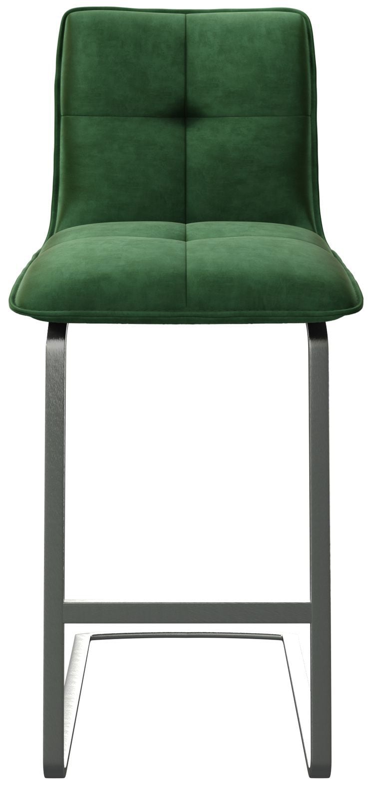 Barstuhl Maddy-Flex Samt Grün Freischwinger flach Edelstahl 3 Barstuhl Maddy-Flex Samt Grün Freischwinger flach Edelstahl 3