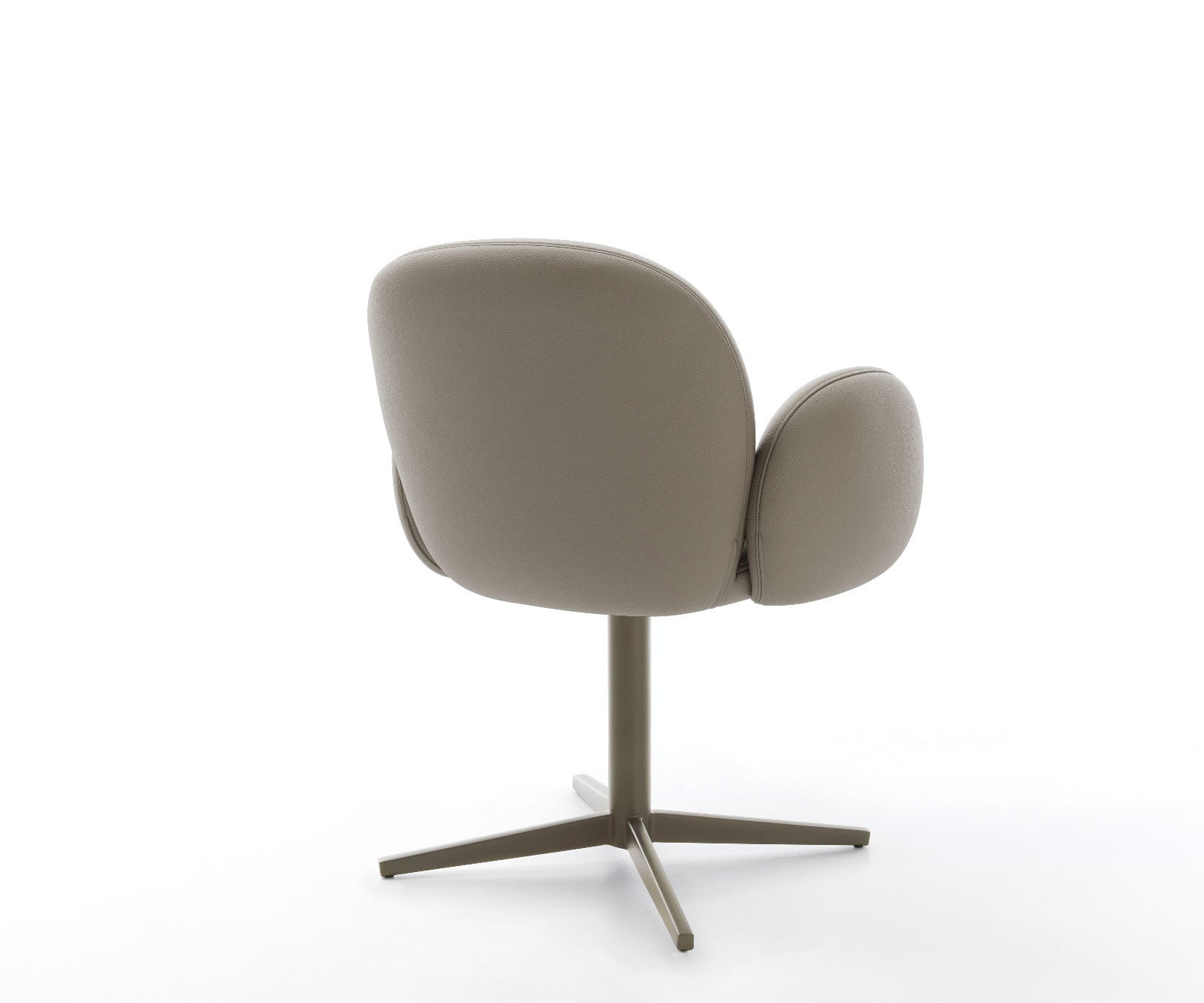 Drehstuhl Nube-Flex mit Armlehnen Echt-Leder Schlamm Fußkreuz Effektfinish Titan 360° drehbar Taschenfederkern 4 Drehstuhl Nube-Flex mit Armlehnen Echt-Leder Schlamm Fußkreuz Effektfinish Titan 360° drehbar Taschenfederkern 4