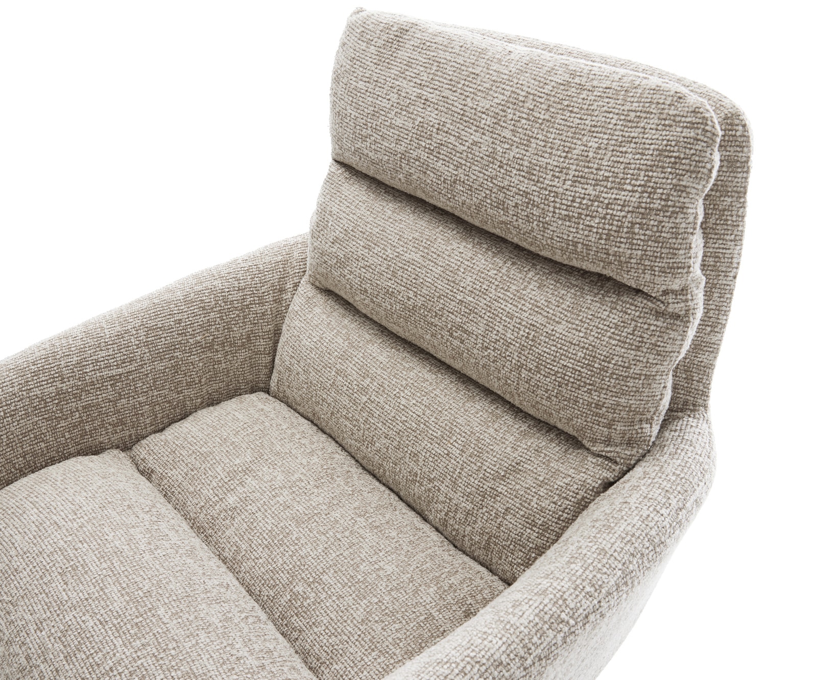Drehstuhl Abelia-Flex mit Armlehnen Webstoff Soft Beige Fußkreuz Effektfinish Titan 360° drehbar Wippfunktion 3