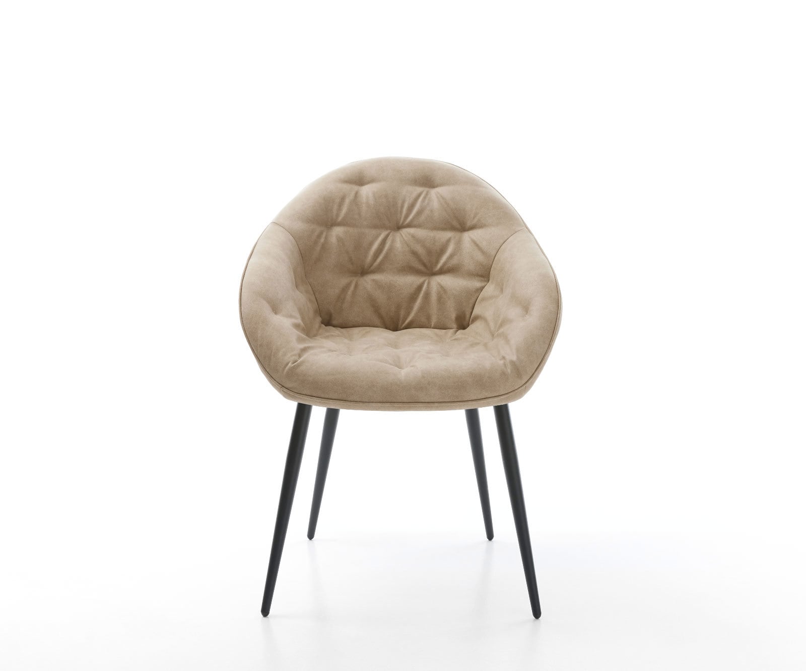 Esszimmerstuhl Gaio-Flex Mikrofaser Beige Vintage 4-Fuß konisch Schwarz 1 Esszimmerstuhl Gaio-Flex Mikrofaser Beige Vintage 4-Fuß konisch Schwarz 1