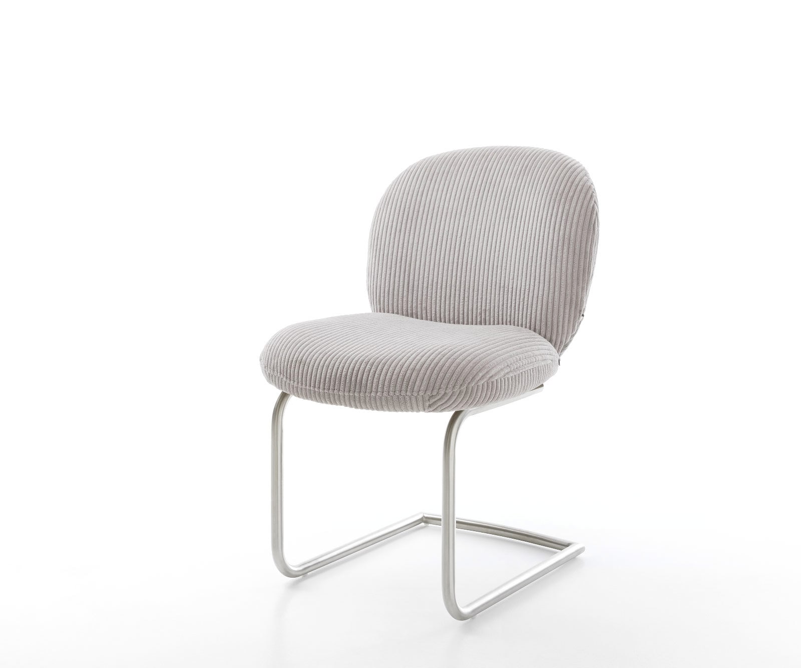 Freischwinger Nube-Flex Cord Silbergrau Freischwinger rund Edelstahl Taschenfederkern Freischwinger Nube-Flex Cord Silbergrau Freischwinger rund Edelstahl Taschenfederkern