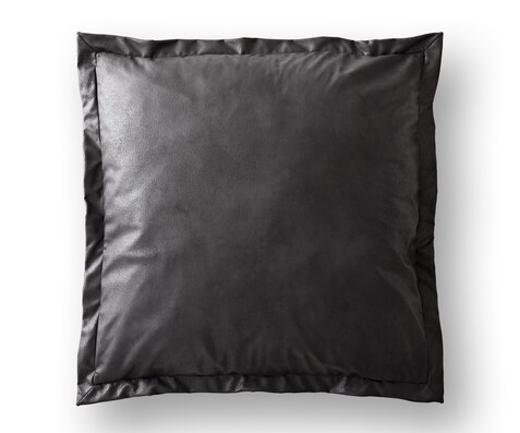 Wurfkissen Sirpio 70x70 Lederimitat Vintage Anthrazit