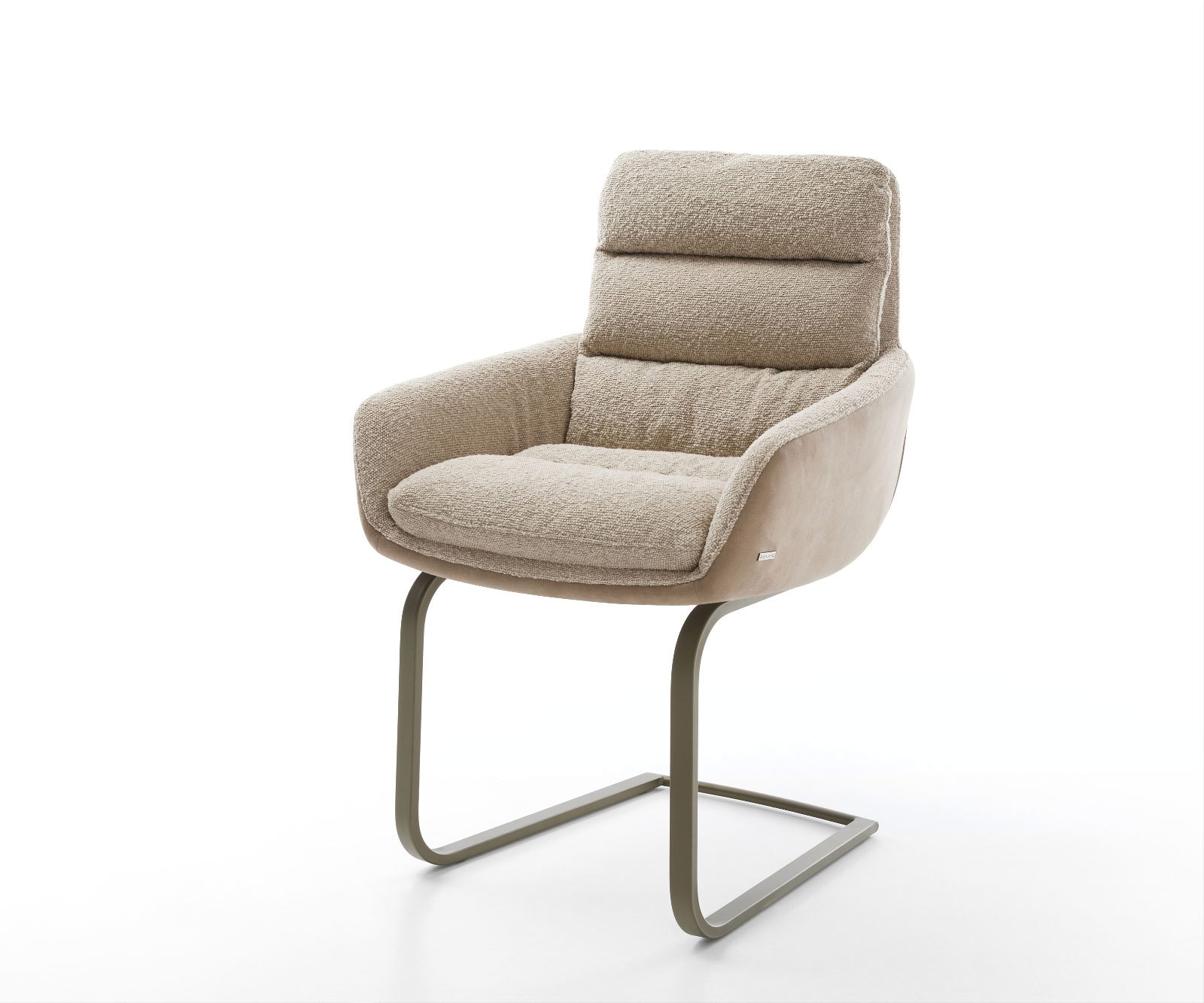 Freischwinger Abelia-Flex mit Armlehnen Materialmix Schlamm Freischwinger flach Effektfinish Titan Freischwinger Abelia-Flex mit Armlehnen Materialmix Schlamm Freischwinger flach Effektfinish Titan