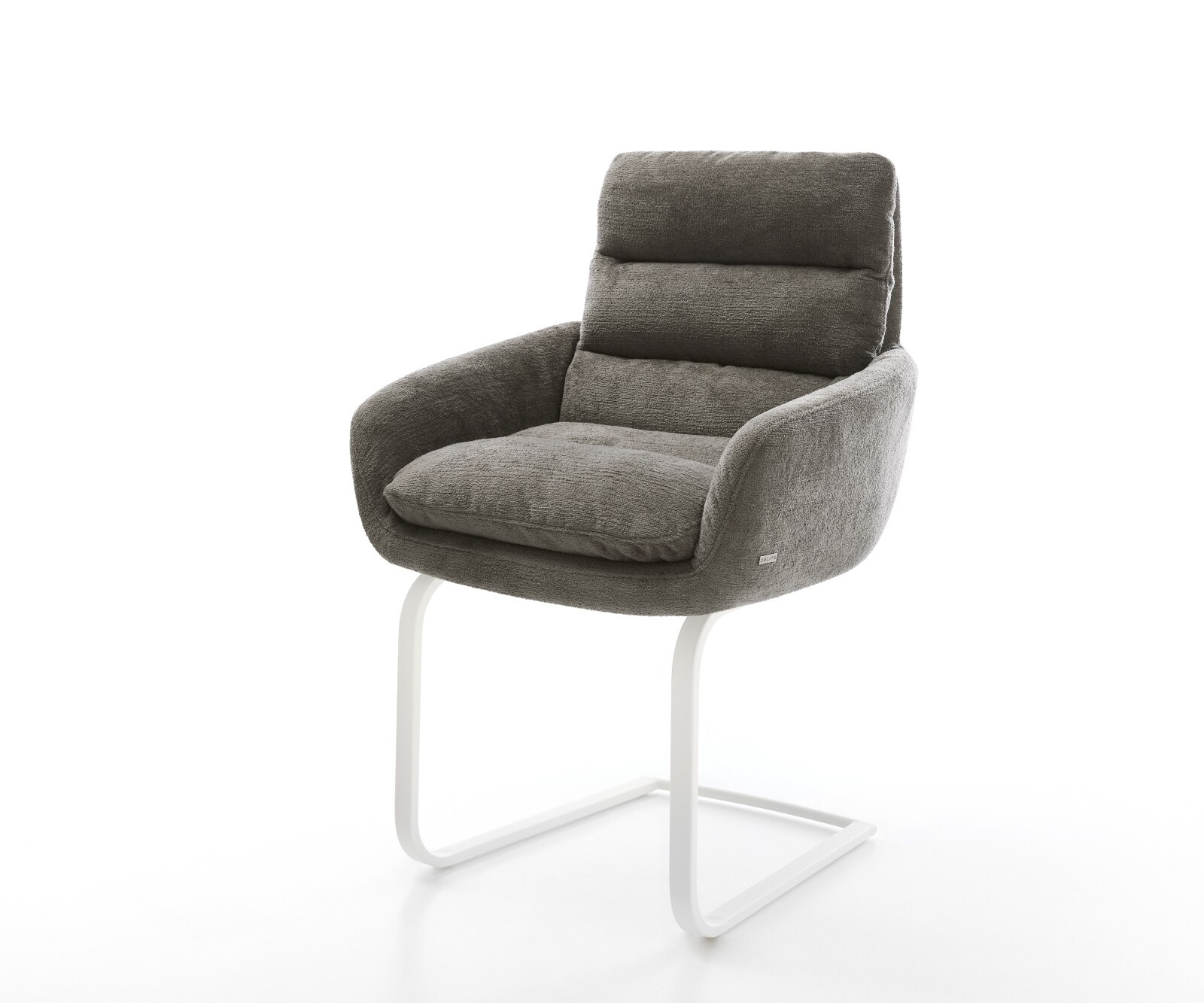 Freischwinger Abelia-Flex mit Armlehnen Bouclé Soft Schlamm Freischwinger f günstig online kaufen