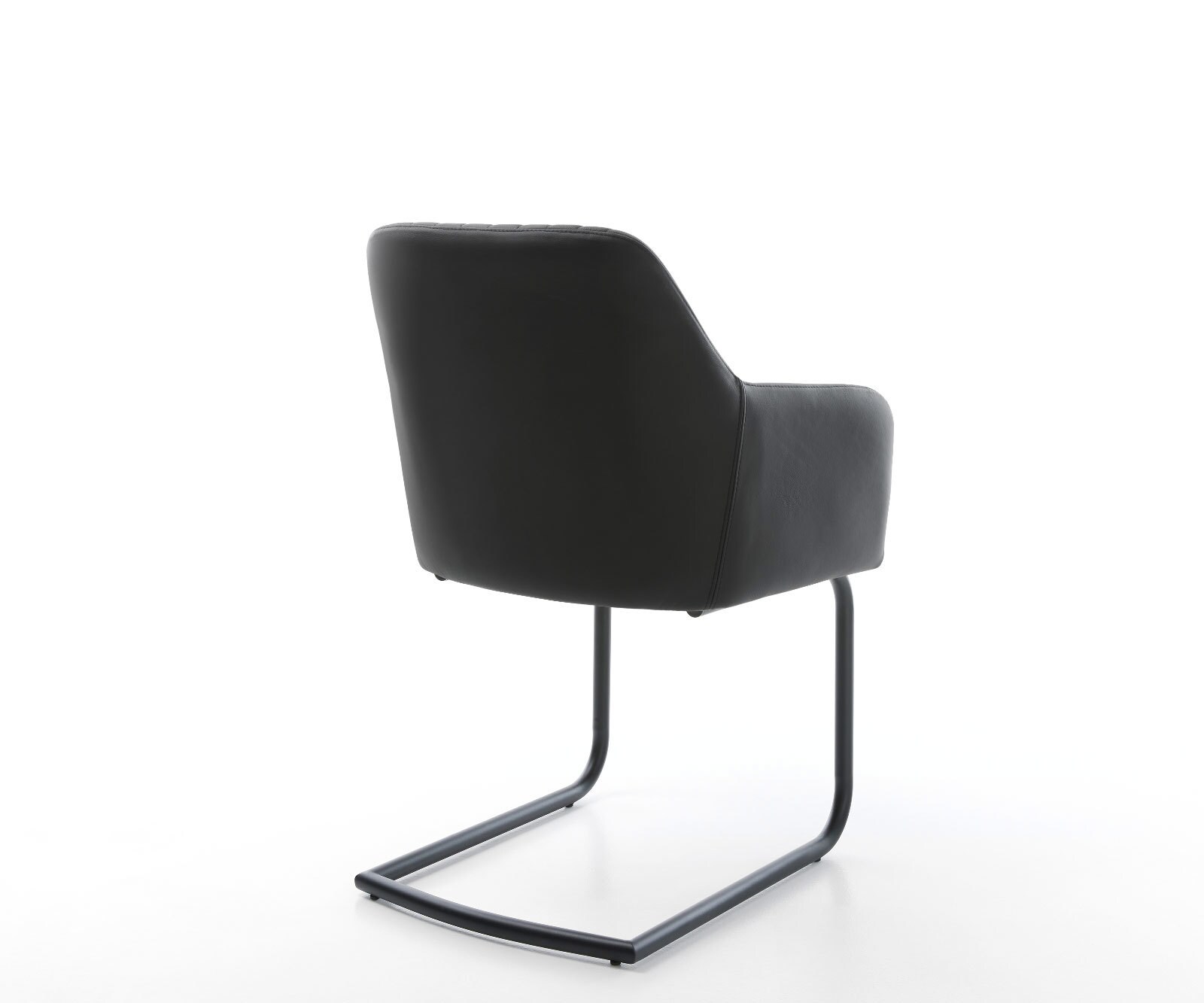 Freischwinger Greg-Flex Echt-Leder Schwarz Freischwinger rund Schwarz Taschenfederkern 4