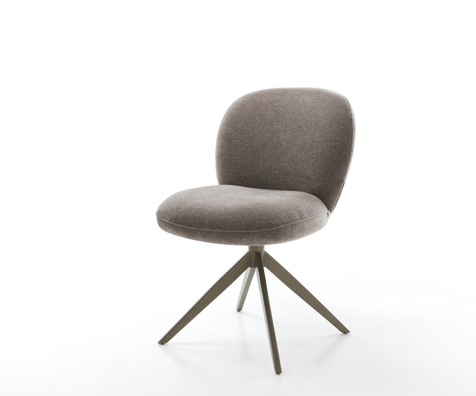 Drehstuhl Nube-Flex Strukturstoff Soft Taupe Kreuzgestell breit Effektfinish Titan 360° drehbar Wippfunktion Taschenfederkern 1