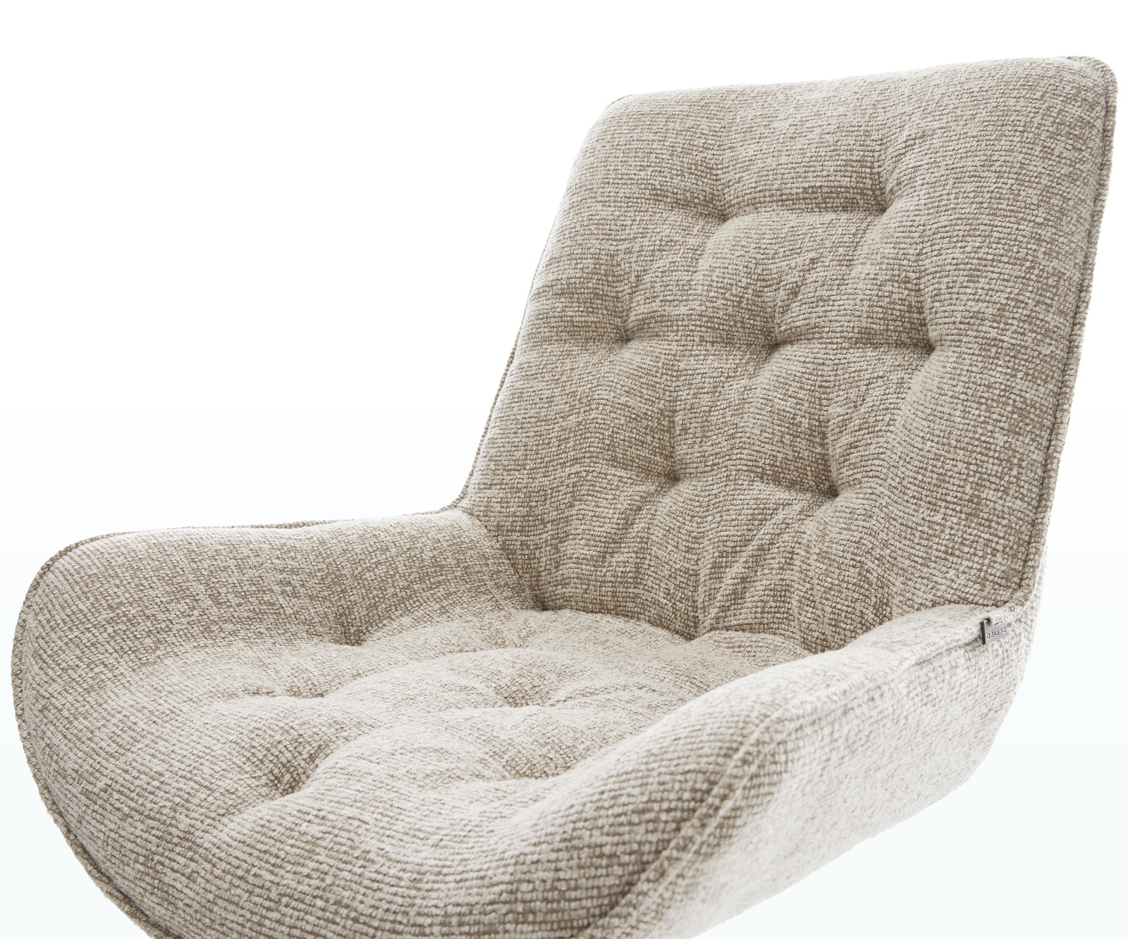 Drehstuhl Taimi-Flex Webstoff Soft Beige Kreuzgestell breit Schwarz 360° drehbar Wippfunktion 4