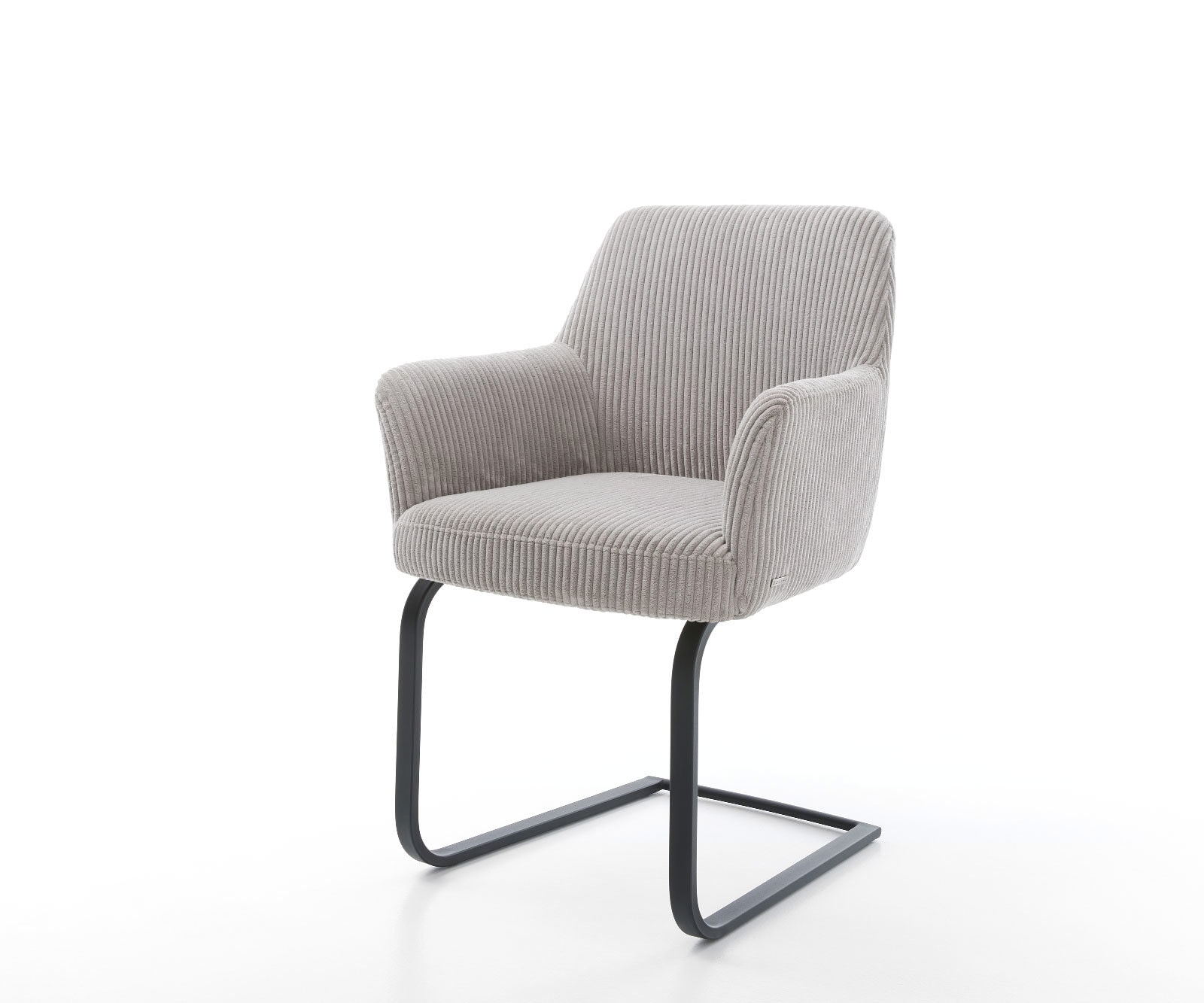 Freischwinger Xana-Flex mit Armlehnen Cord Silbergrau Freischwinger flach Schwarz Taschenfederkern Freischwinger Xana-Flex mit Armlehnen Cord Silbergrau Freischwinger flach Schwarz Taschenfederkern