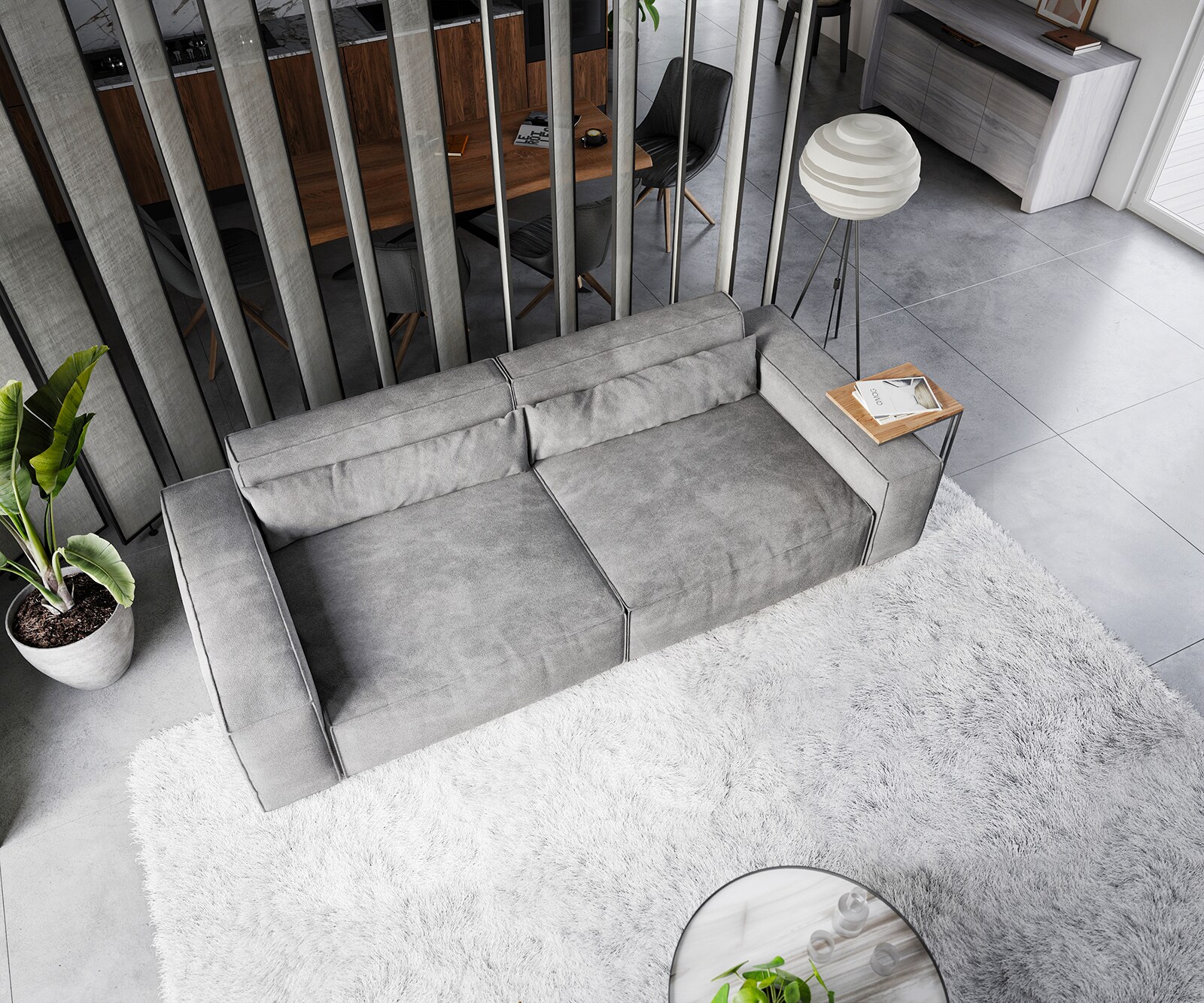 Big-Sofa Sirpio XL 270x130 cm Mikrofaser Taupe 3