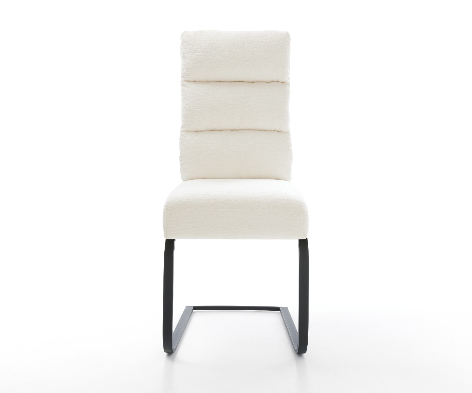 Freischwinger Pela-Flex Bouclé Soft Beige Freischwinger flach Schwarz Taschenfederkern 2