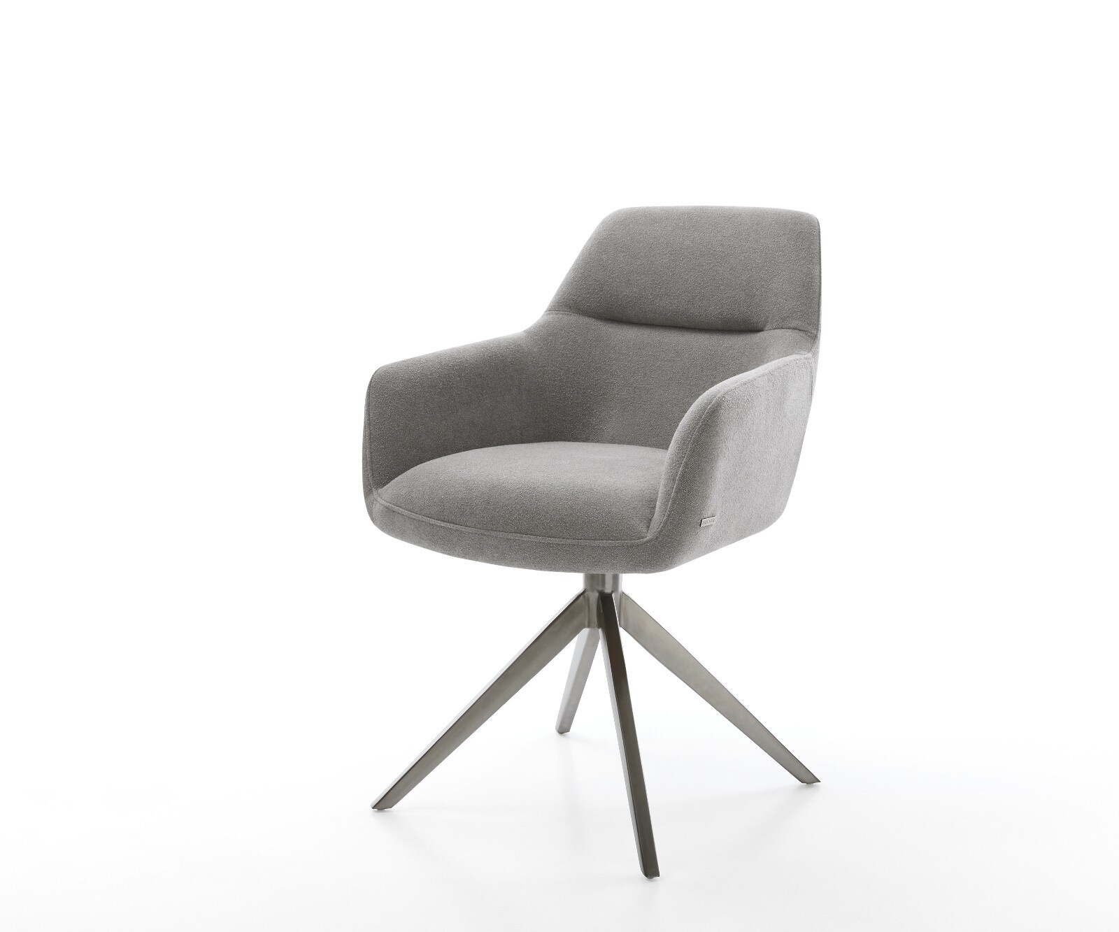 Drehstuhl Pejo-Flex Strukturstoff Soft Grau Kreuzgestell breit Graphit 360° günstig online kaufen
