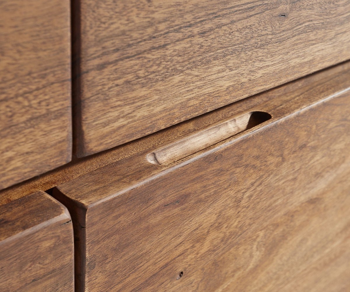 Sideboard Live-Edge 147 cm Akazie Braun 3 Türen 3 Schübe 5 Sideboard Live-Edge 147 cm Akazie Braun 3 Türen 3 Schübe 5