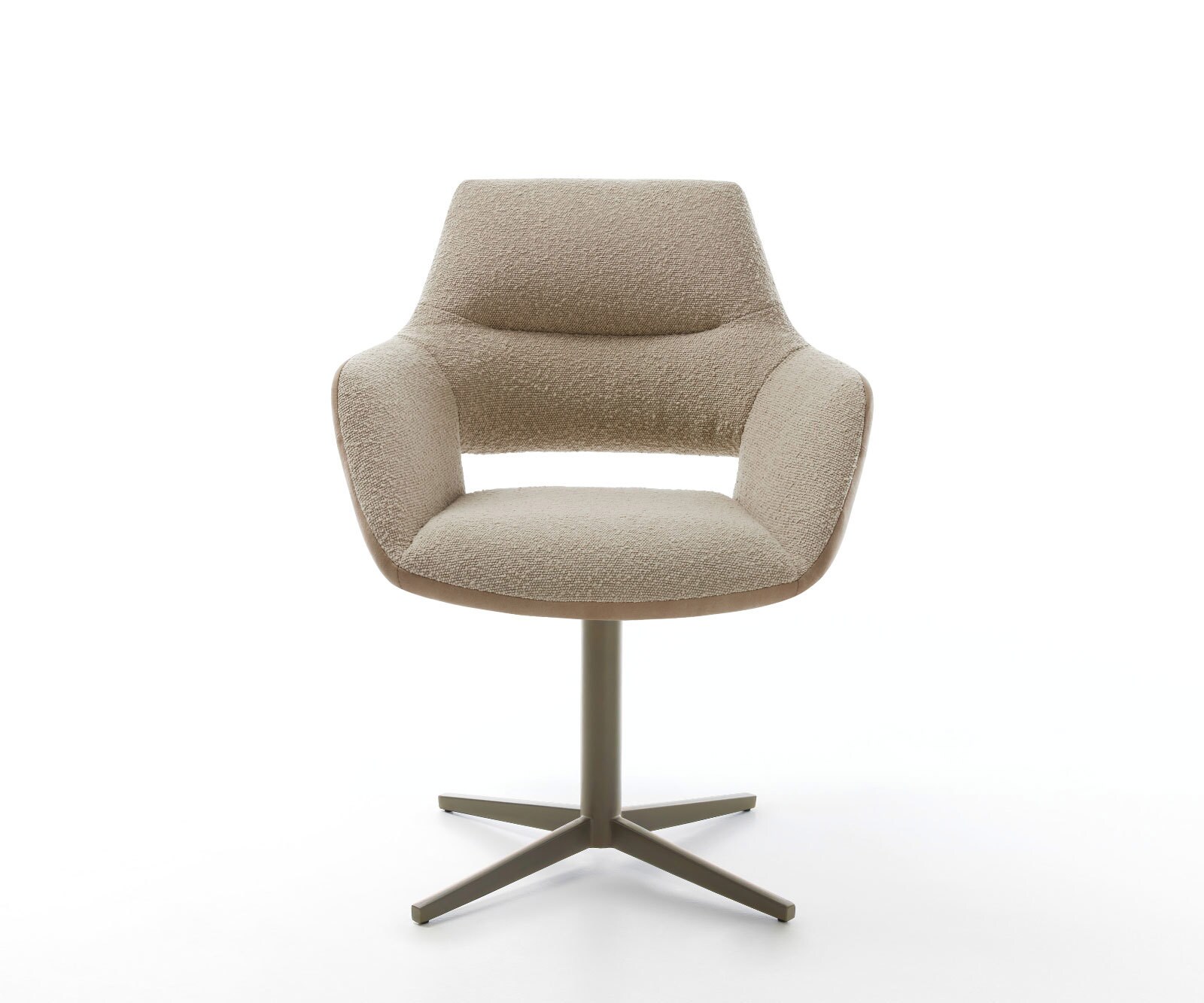 Drehstuhl Yago-Flex mit Armlehnen Materialmix Schlamm Fußkreuz Effektfinish Titan 360° drehbar Taschenfederkern 1 Drehstuhl Yago-Flex mit Armlehnen Materialmix Schlamm Fußkreuz Effektfinish Titan 360° drehbar Taschenfederkern 1