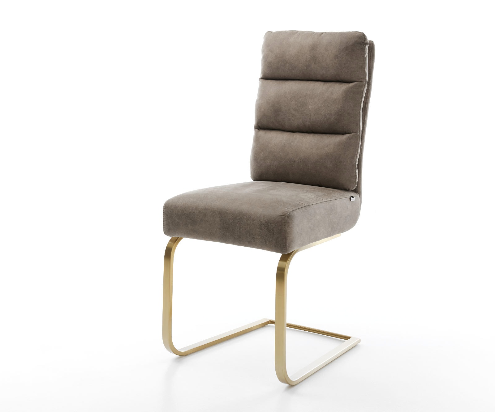 Freischwinger Pela-Flex Mikrofaser Taupe Vintage Freischwinger flach Gold T günstig online kaufen
