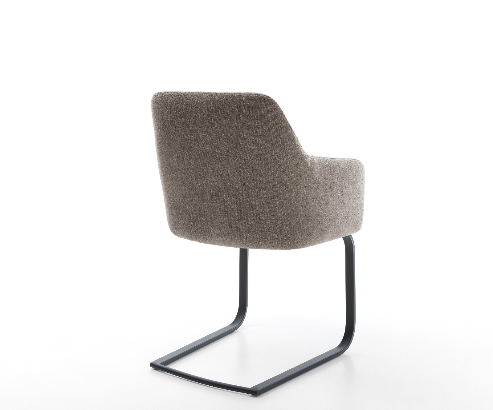 Freischwinger Greg-Flex Strukturstoff Soft Taupe Freischwinger flach Schwarz Taschenfederkern 4