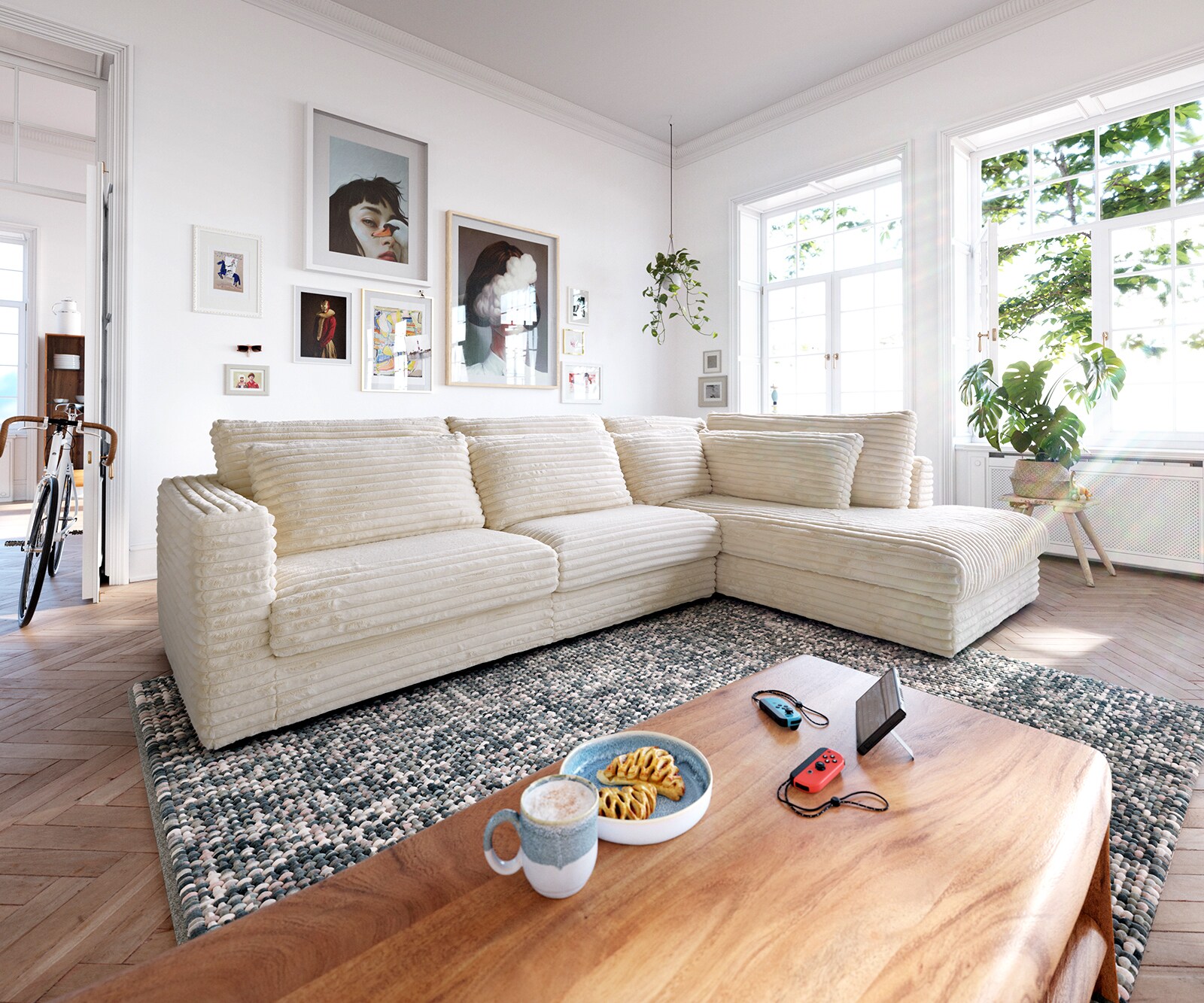 Ecksofa Isla 330x225 cm mit Ottomane 4