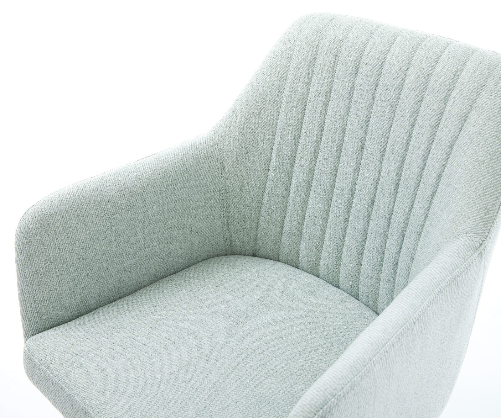 Drehstuhl Greg-Flex Stripes Mint Kreuzgestell konisch Edelstahl 180° drehbar 3