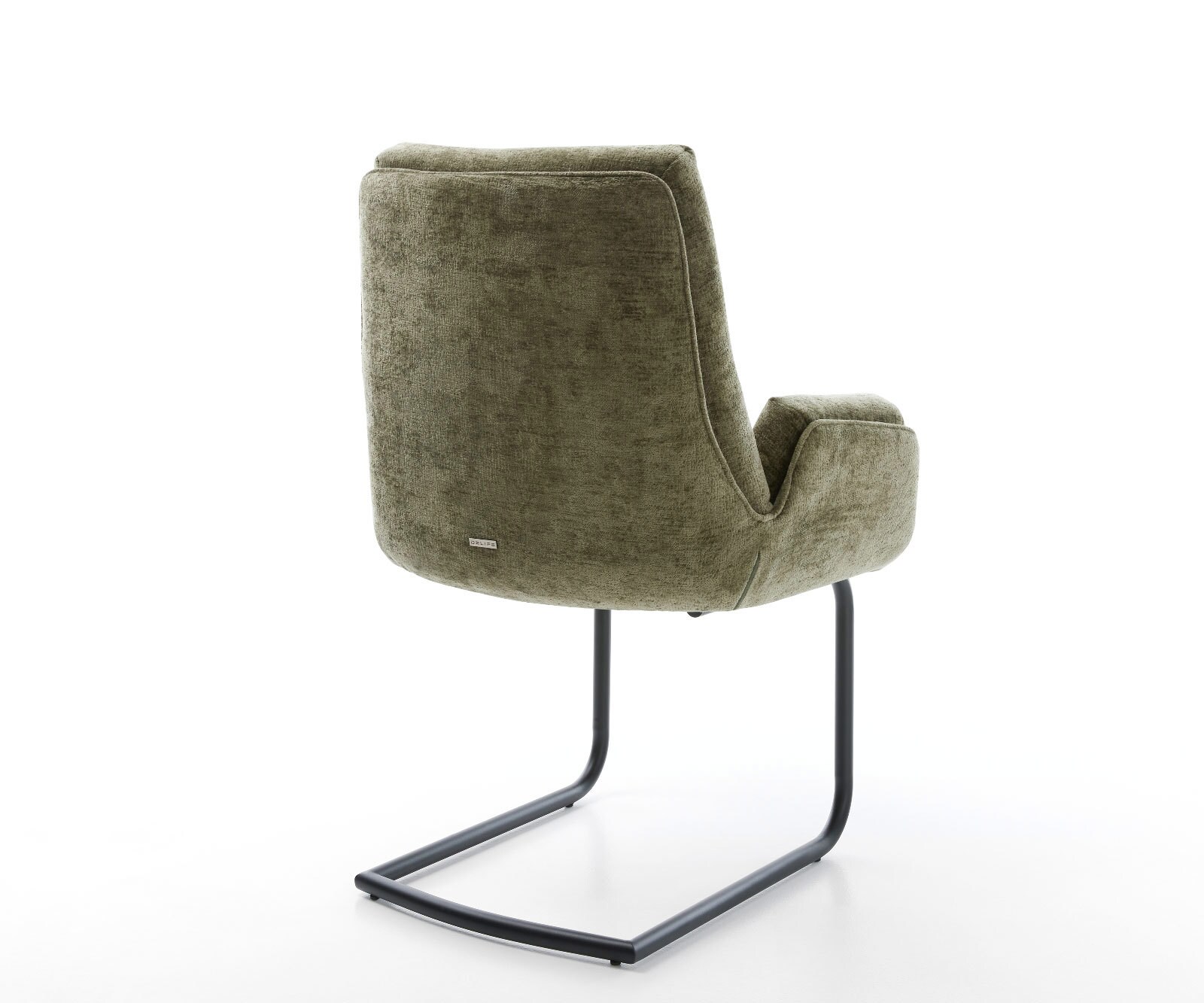 Freischwinger Clea-Flex Chenille Olive Freischwinger rund Schwarz 4