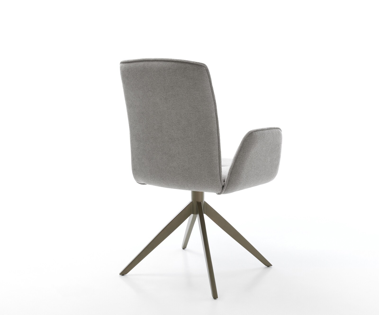 Drehstuhl Vinja-Flex Strukturstoff Soft Grau Kreuzgestell breit Effektfinish Titan 360° drehbar Wippfunktion 5