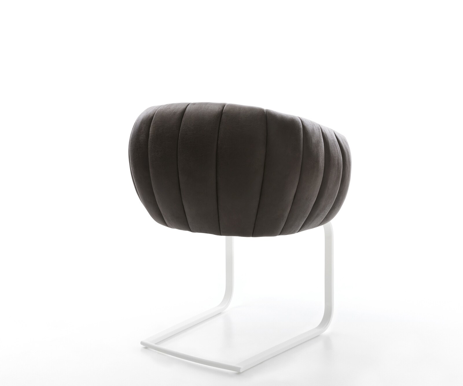 Freischwinger Jada-Flex Mikrofaser Anthrazit Vintage Freischwinger flach Weiß Taschenfederkern 4