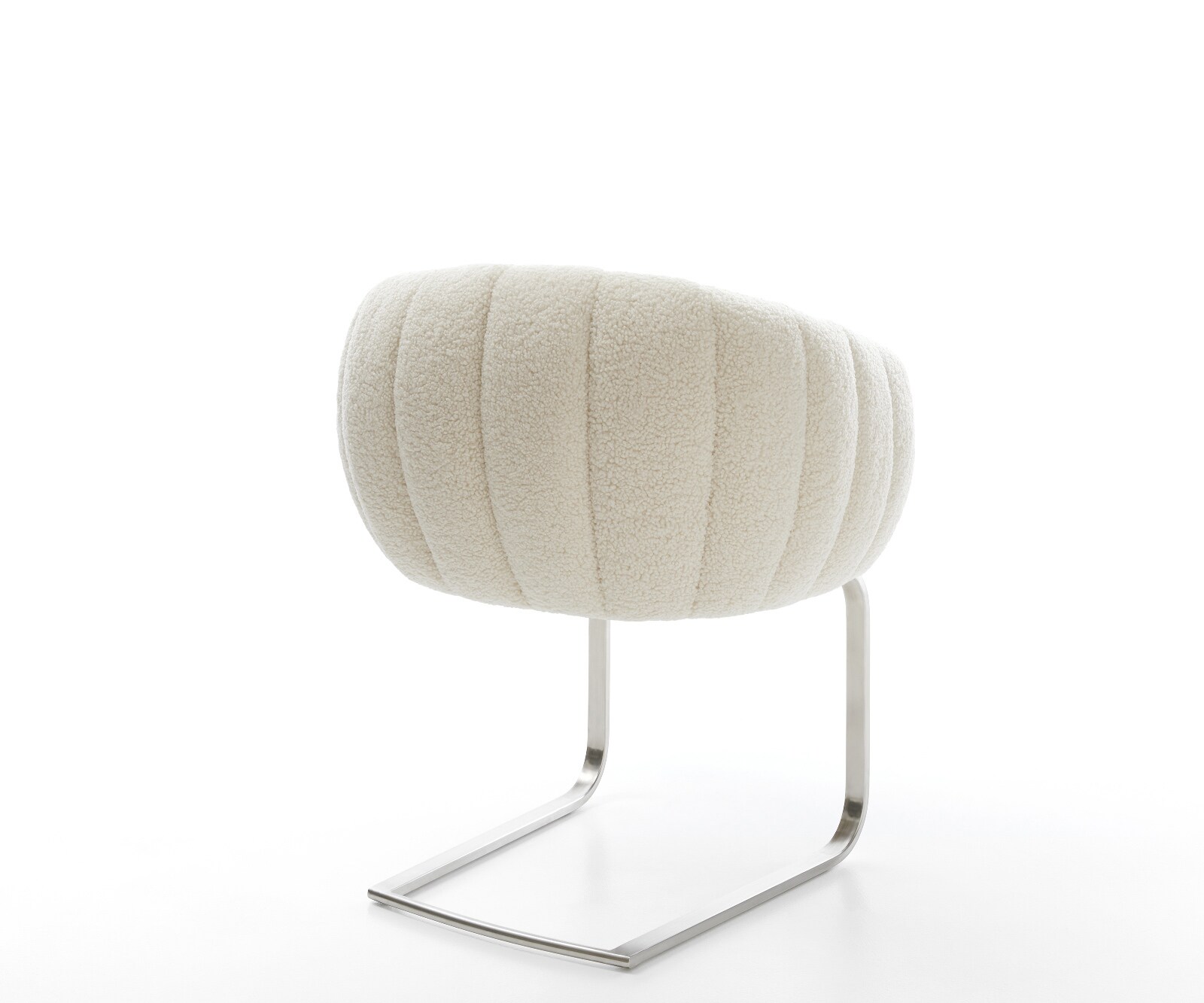 Freischwinger Jada-Flex Teddystoff Beige Freischwinger flach Edelstahl Taschenfederkern 5