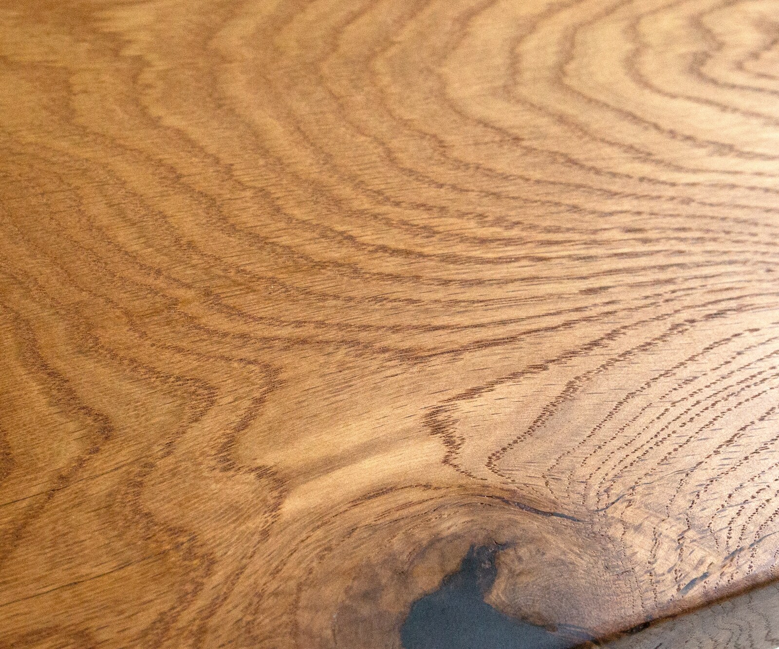 Tischplatte Eiche Natur 200 cm Epoxid Transparent Unikat Nr. 32329 2