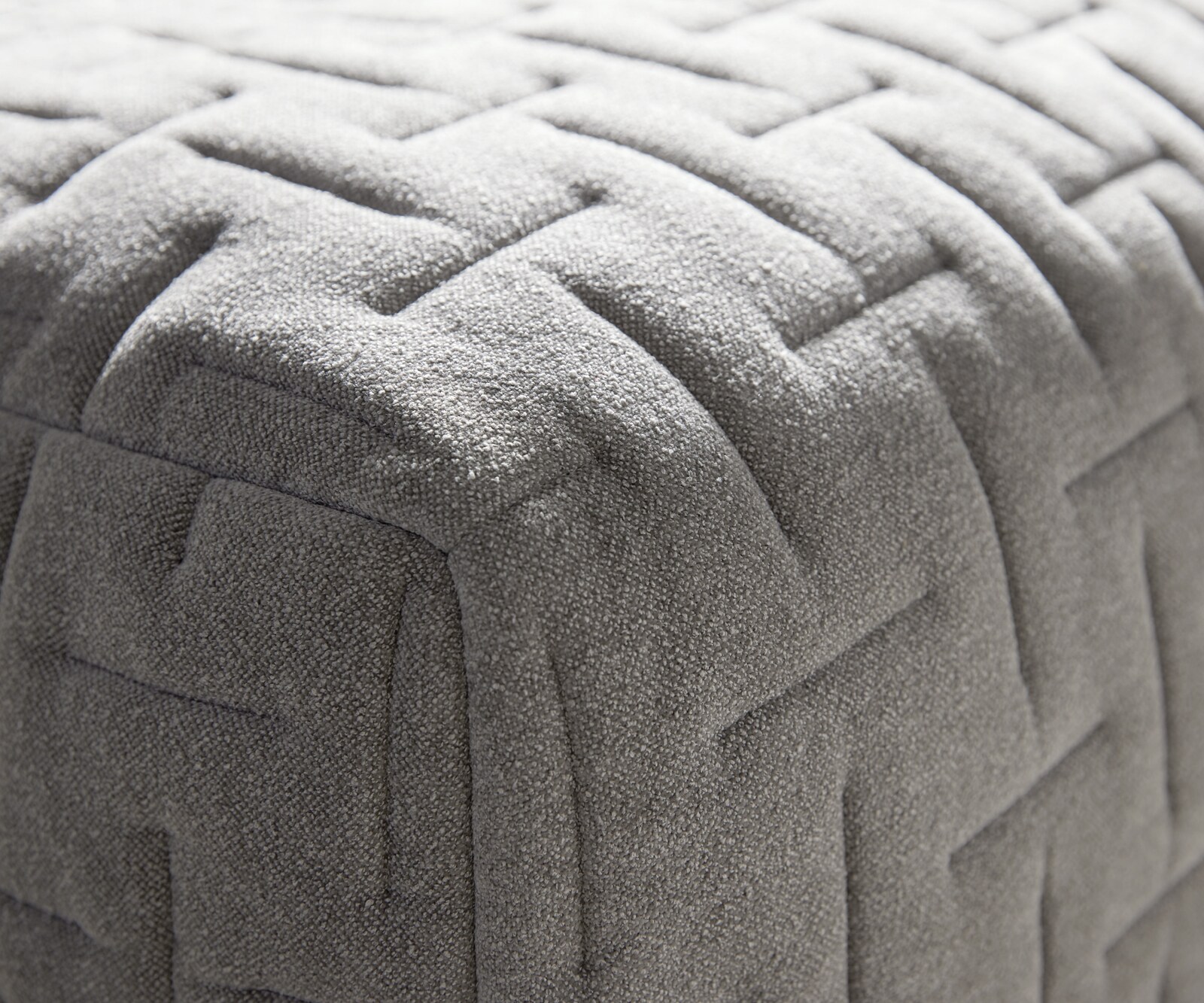 Big-Sofa Freestyle 280x110 cm Strukturstoff Soft Grau Gesteppt 4