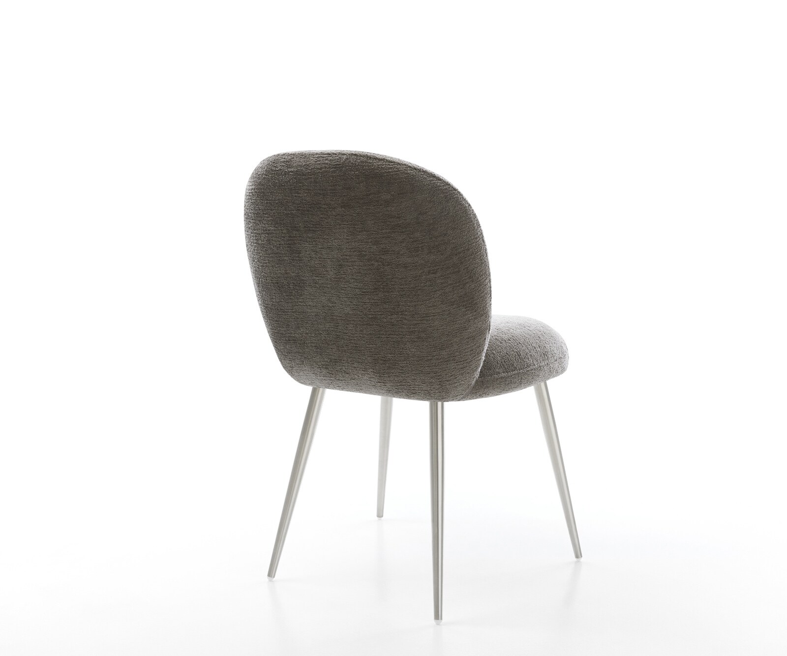 Esszimmerstuhl Nube-Flex Bouclé Soft Schlamm 4-Fuß konisch Edelstahl Taschenfederkern 5