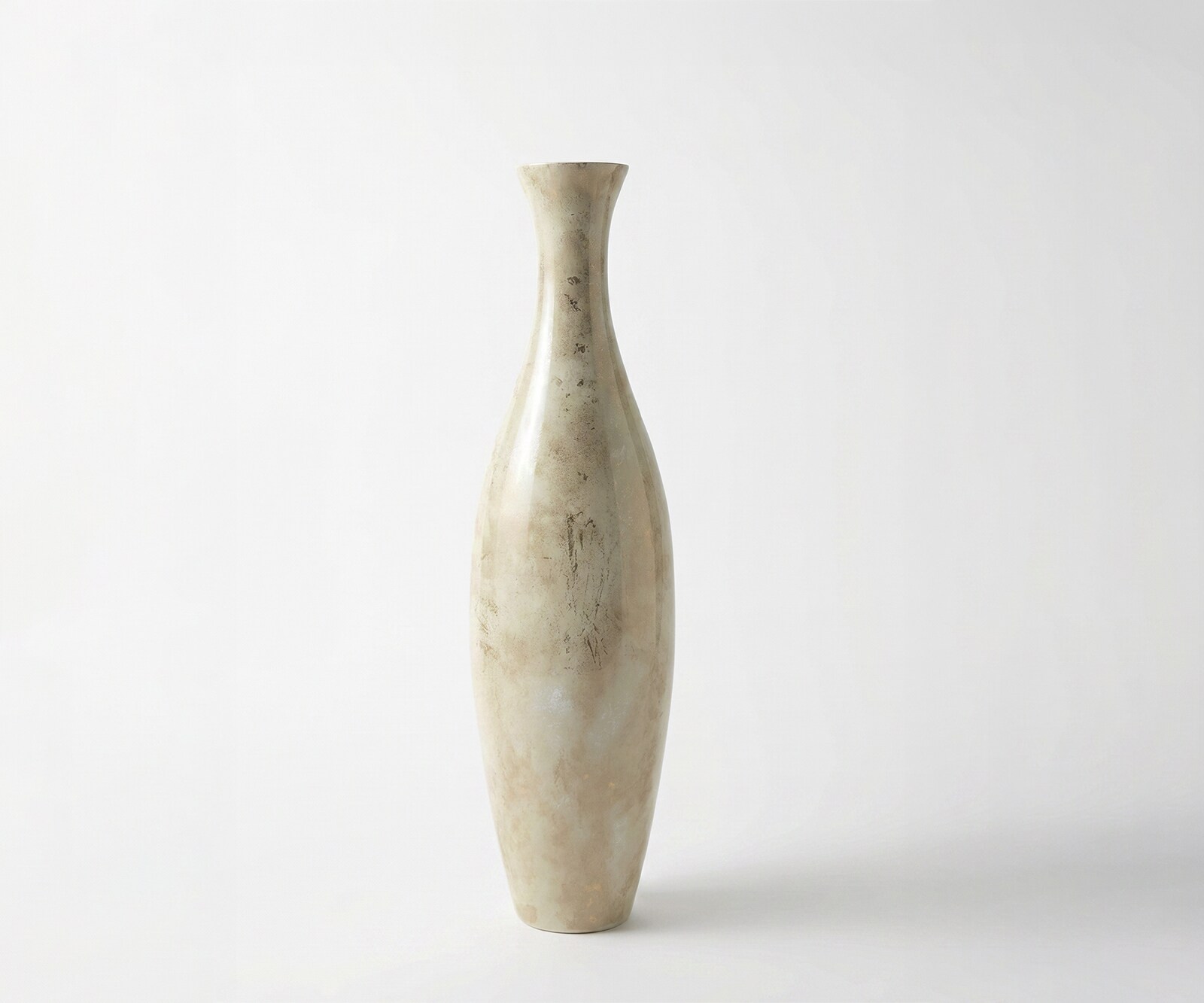 Vase Nuvia l20 x P20 x H77 cm Verre Alabaster Gold Fait main