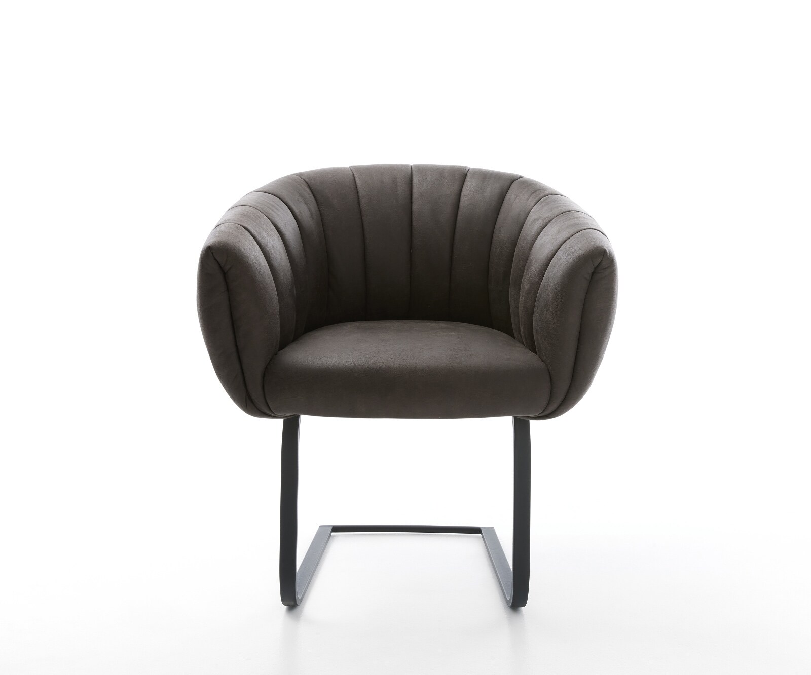 Freischwinger Jada-Flex Mikrofaser Anthrazit Vintage Freischwinger flach Schwarz Taschenfederkern 1