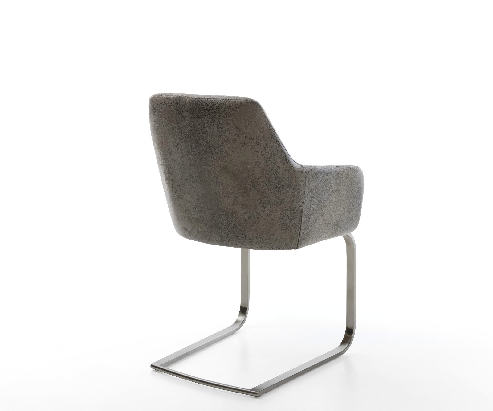 Freischwinger Pejo-Flex Mikrofaser Grau Antik Freischwinger flach Graphit Taschenfederkern 5