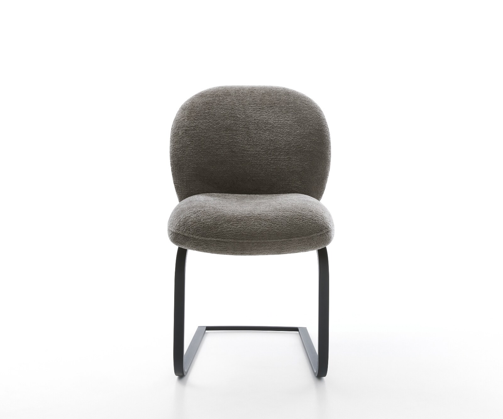 Freischwinger Nube-Flex Bouclé Soft Schlamm Freischwinger flach Schwarz Taschenfederkern 1
