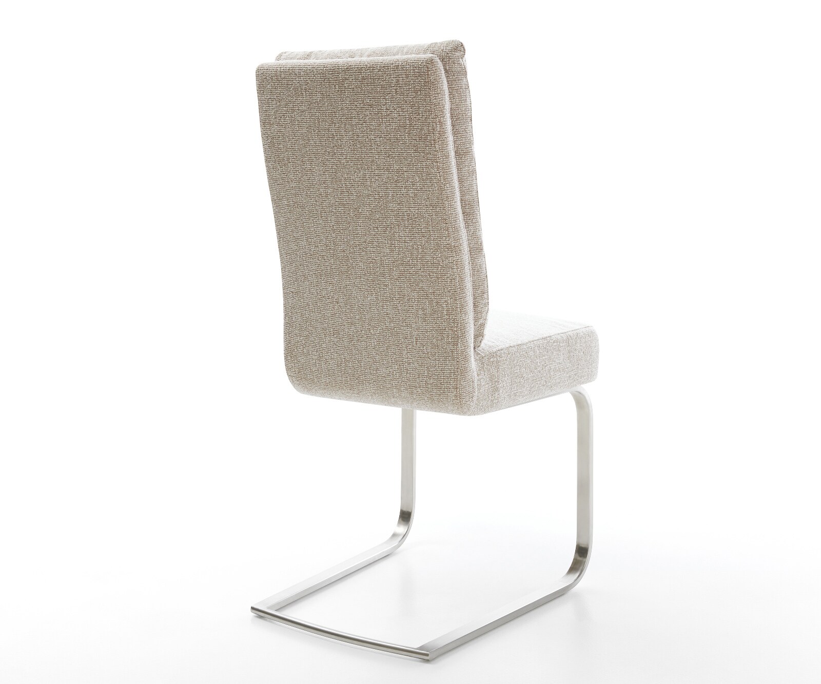 Freischwinger Pela-Flex Webstoff Soft Beige Freischwinger flach Edelstahl Taschenfederkern 4
