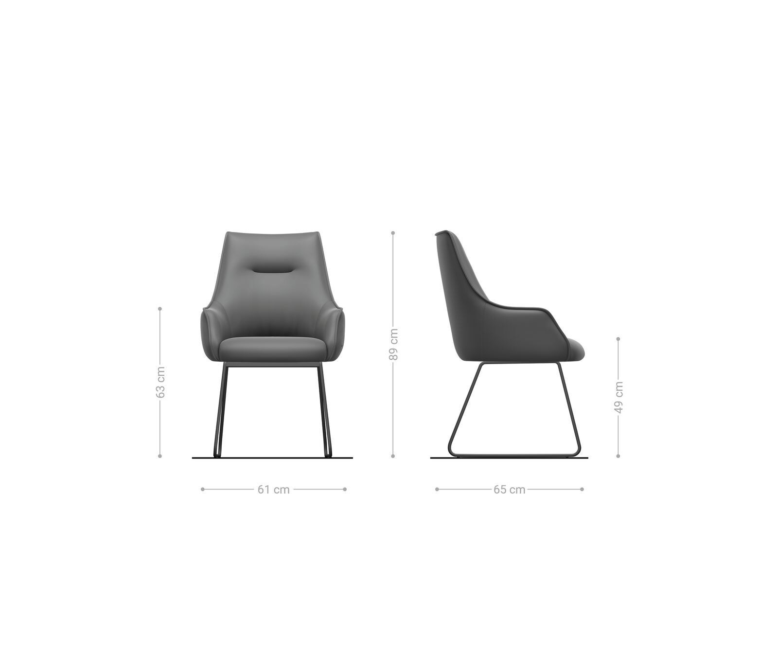 Esszimmerstuhl Alja-Flex mit Armlehnen Cord Silbergrau Kufengestell Edelstahl Taschenfederkern 5 Esszimmerstuhl Alja-Flex mit Armlehnen Cord Silbergrau Kufengestell Edelstahl Taschenfederkern 5